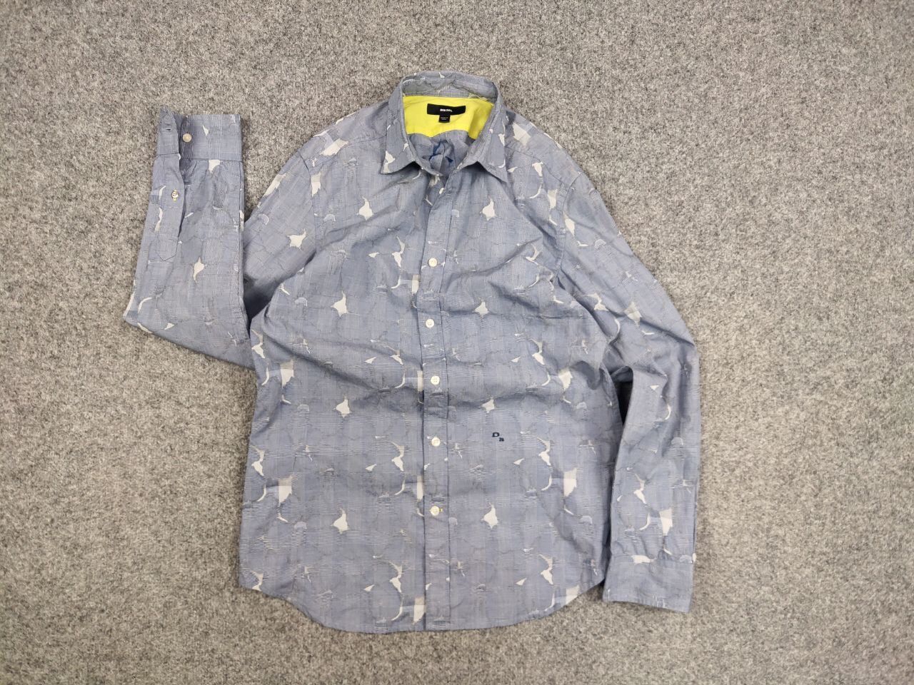 Diesel Diesel Design Casual Blue Pattern Buttons Shirt Y2K Style Size US M / EU 48-50 / 2 - 13 Thumbnail