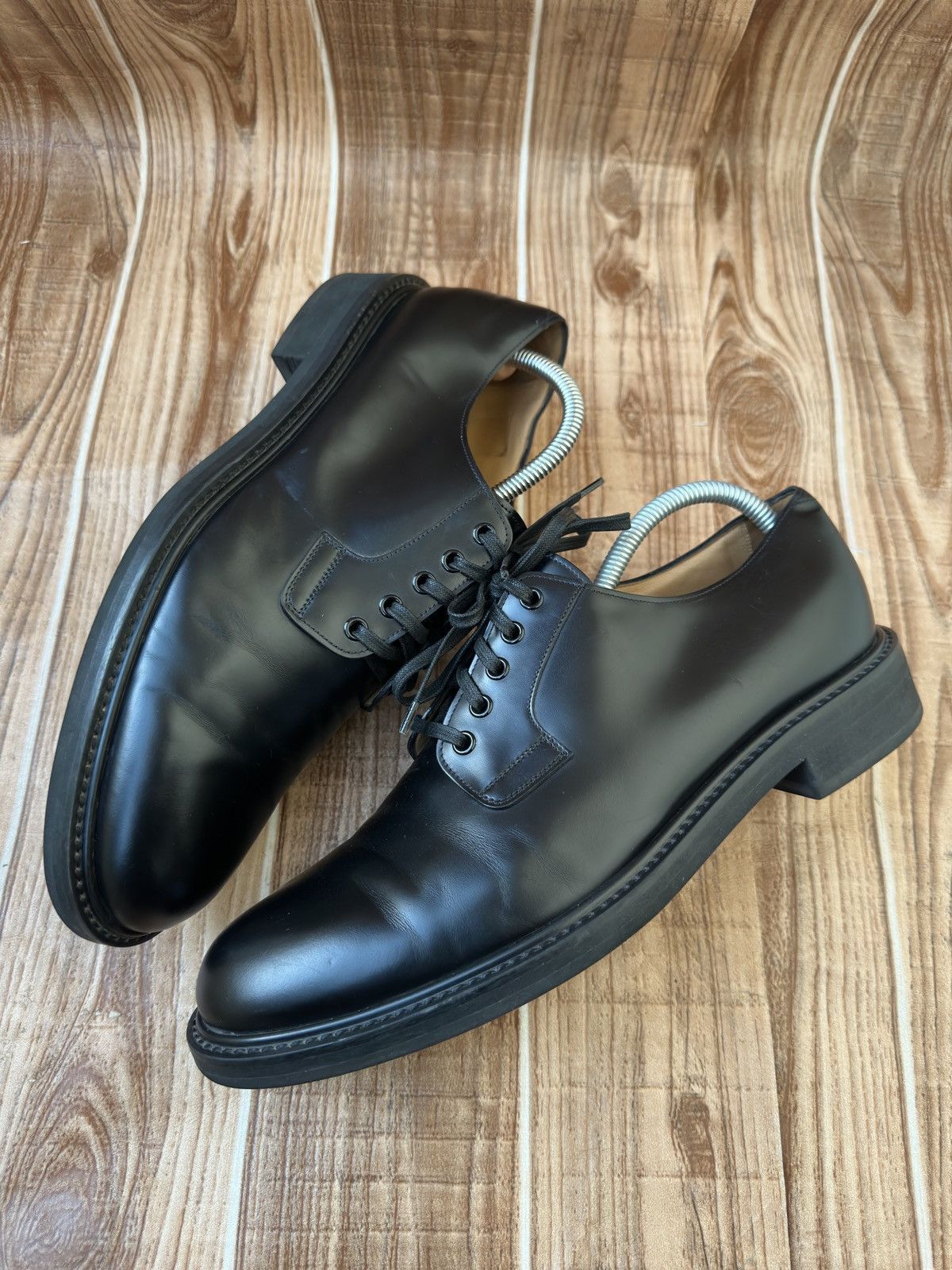 Louis Vuitton Louis Vuitton Black Leather Lace Up Derby Oxfords Size US 9 / EU 42 - 5 Thumbnail