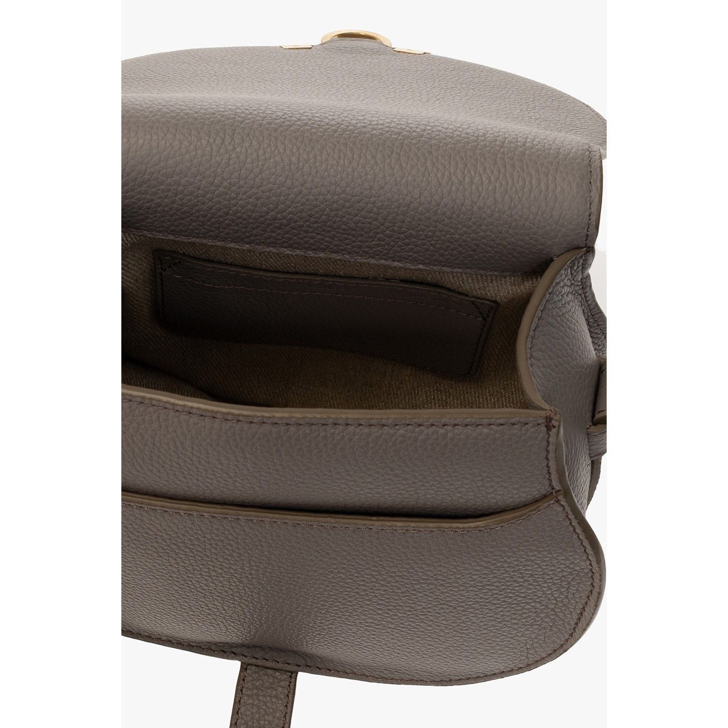 Chloe Chloe Small Saddle Cashmere Gray Grained Leather Shoulder Ba Size ONE SIZE - 4 Thumbnail