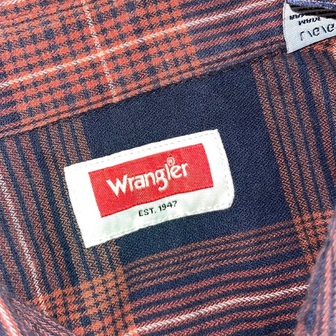 Wrangler Mens Long Sleeve Western Flannel Buttonup Shirt Cowboy Rodeo Size US L / EU 52-54 / 3 - 3 Thumbnail