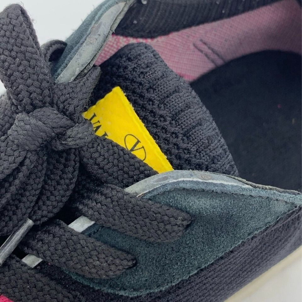 Valentino [Valentino] Mesh Panel Lace-Up Color-Block Casual Sneakers 4 Size US 8.5 / EU 41-42 - 3 Thumbnail