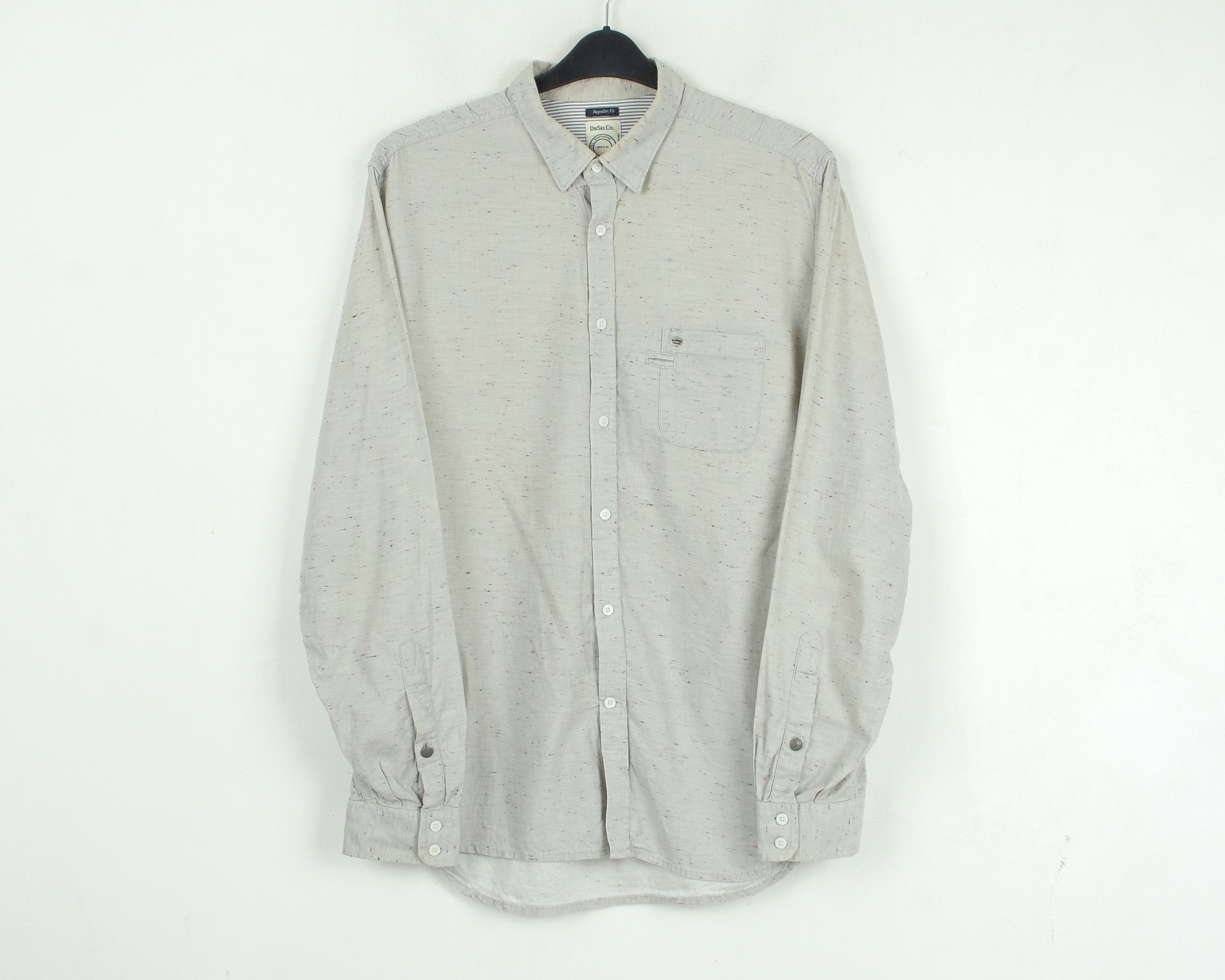 Diesel Regular Fit Button Up Shirt Long Sleeve Cotton Oxford Casual Size US XL / EU 56 / 4 - 1 Thumbnail