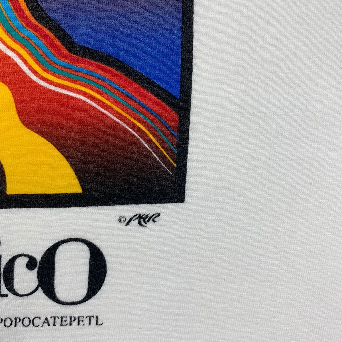 Vintage Vintage MEXICO POPOCATEPETL VOLCANO Pop Art Tee Shirt Top Size US L / EU 52-54 / 3 - 5 Thumbnail