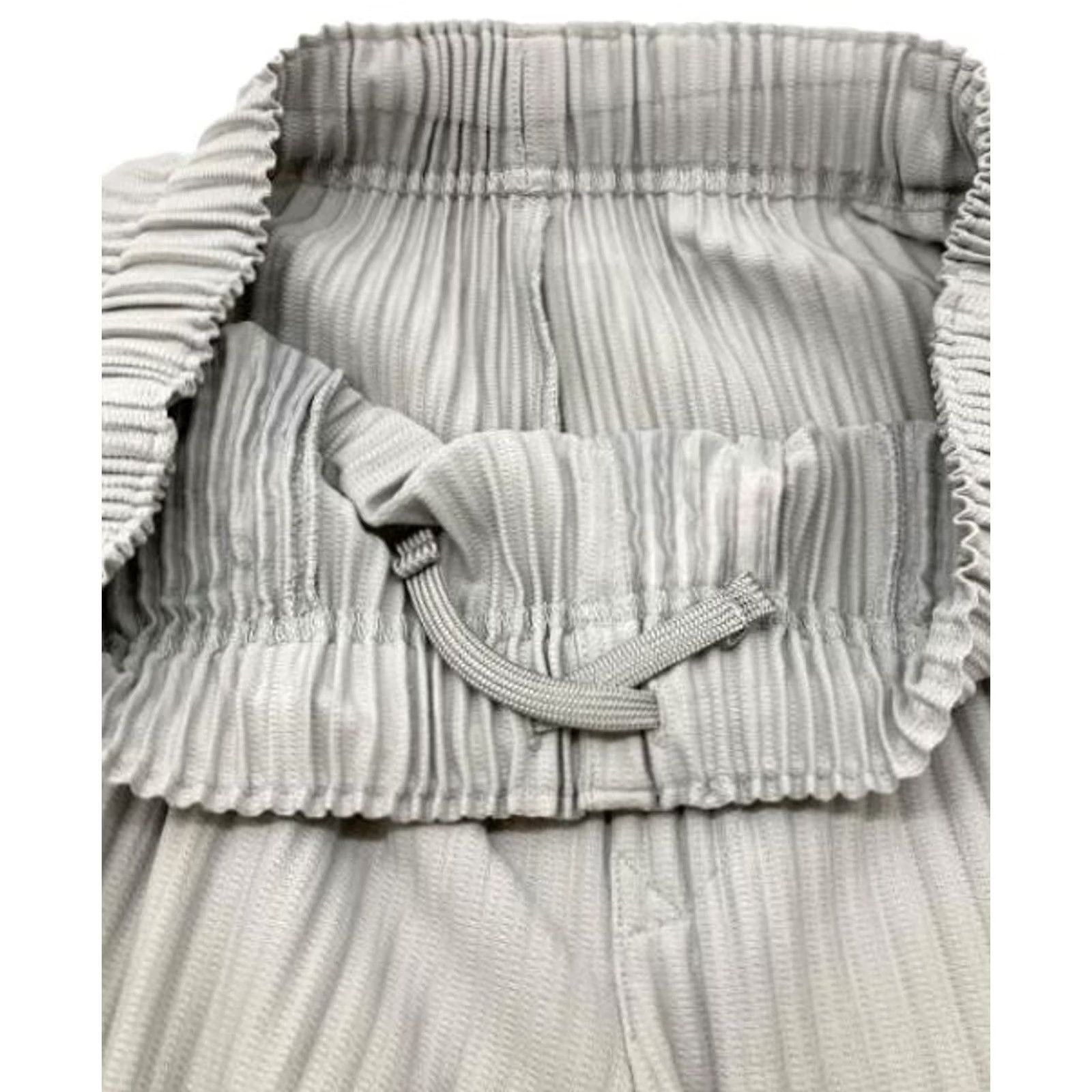 Issey Miyake HOMME PLISSE ISSEY MIYAKE PLEATED PANTS MEN GRAY POLYESTER SIZE S USED Size US 29 - 3 Thumbnail