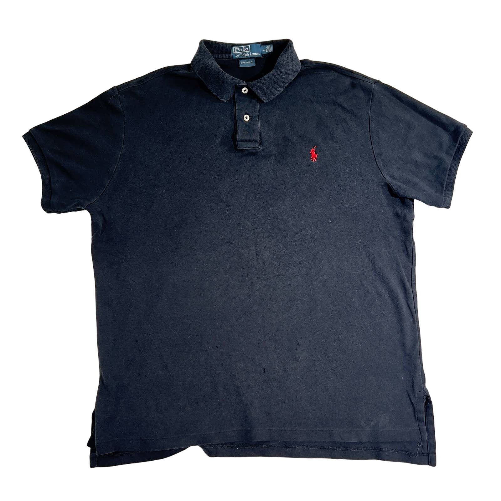 Polo Ralph Lauren Polo Ralph Lauren Henley Polo Shirt Men L Custom Fit Black Size US L / EU 52-54 / 3 - 1 Thumbnail