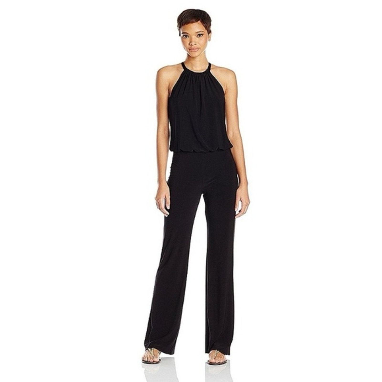 Laundry by Shelli Segal Laundry By Shelli Segal Black Halter Jumpsuit Size 2 Size 26" / US 2 / IT 38 - 1 Thumbnail