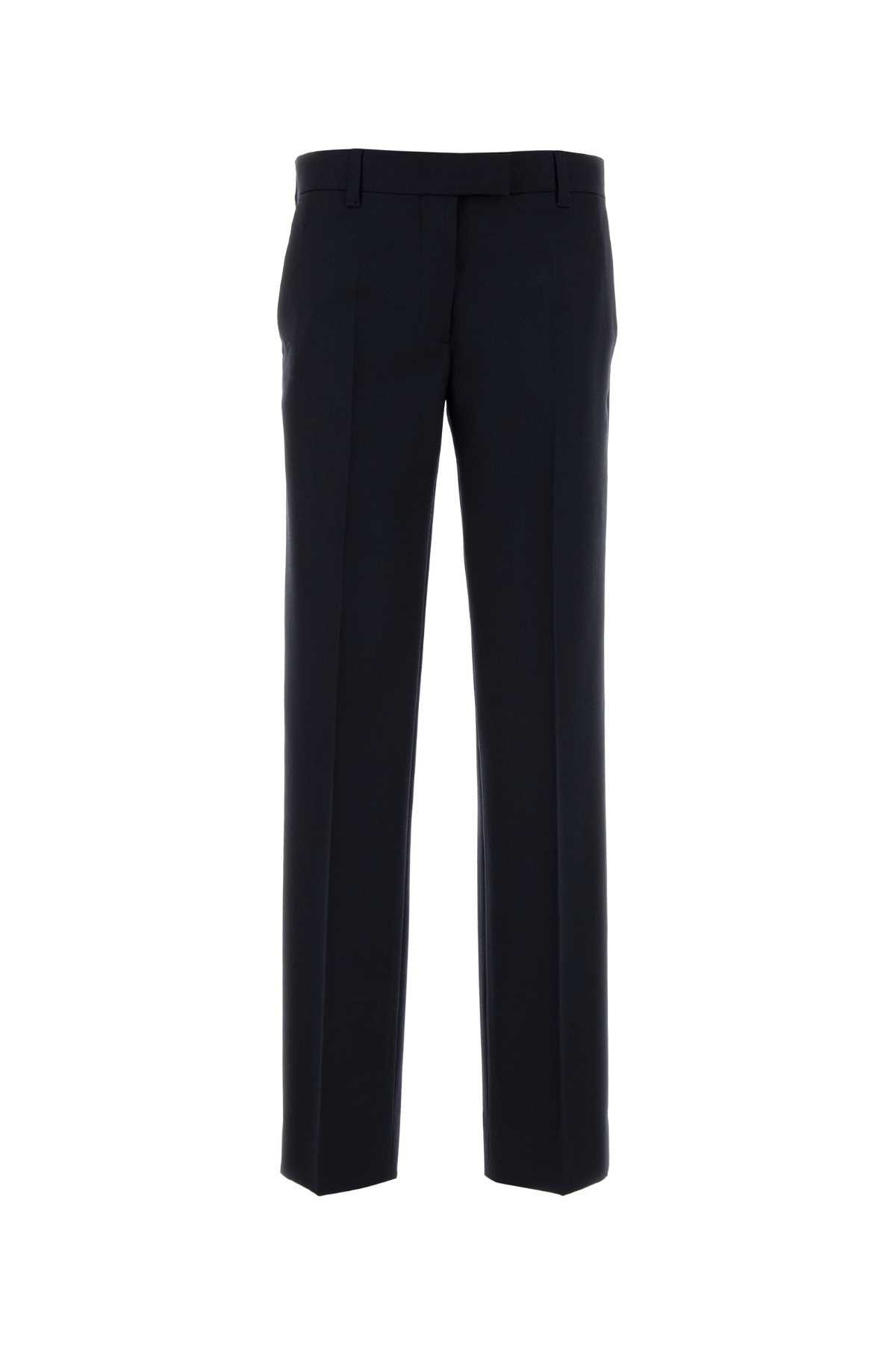 パンツ Miu Miu Navy Blue Gabardine Pant Miu Miu Gabardine Pants In Navy | ModeSens