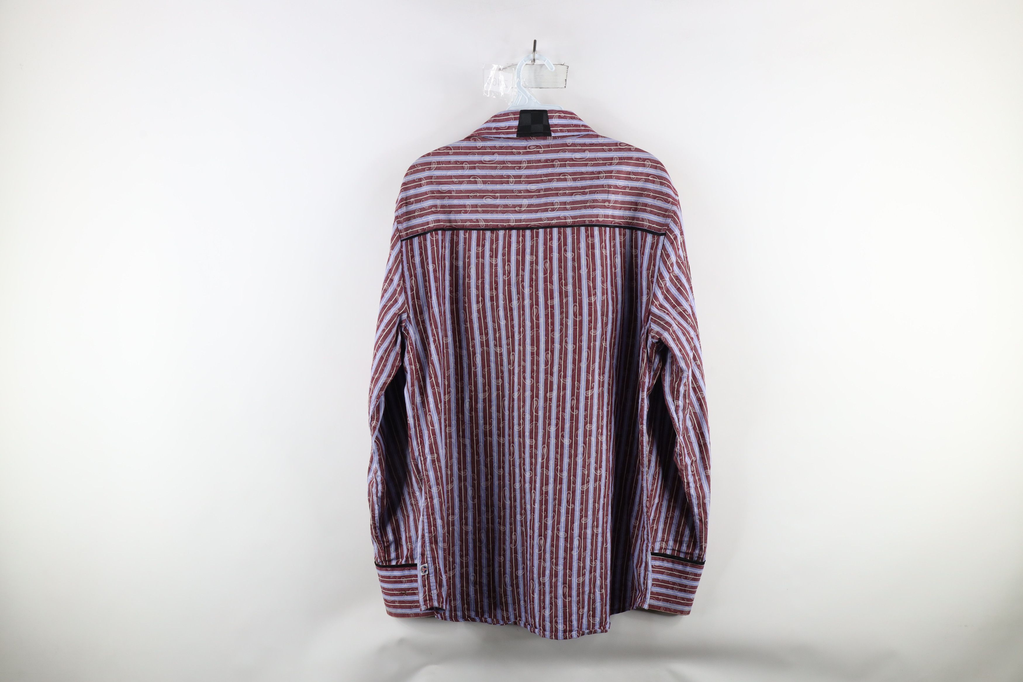 Vintage Vintage John Lennon Striped Paisley Collared Button Shirt Size US M / EU 48-50 / 2 - 15 Thumbnail