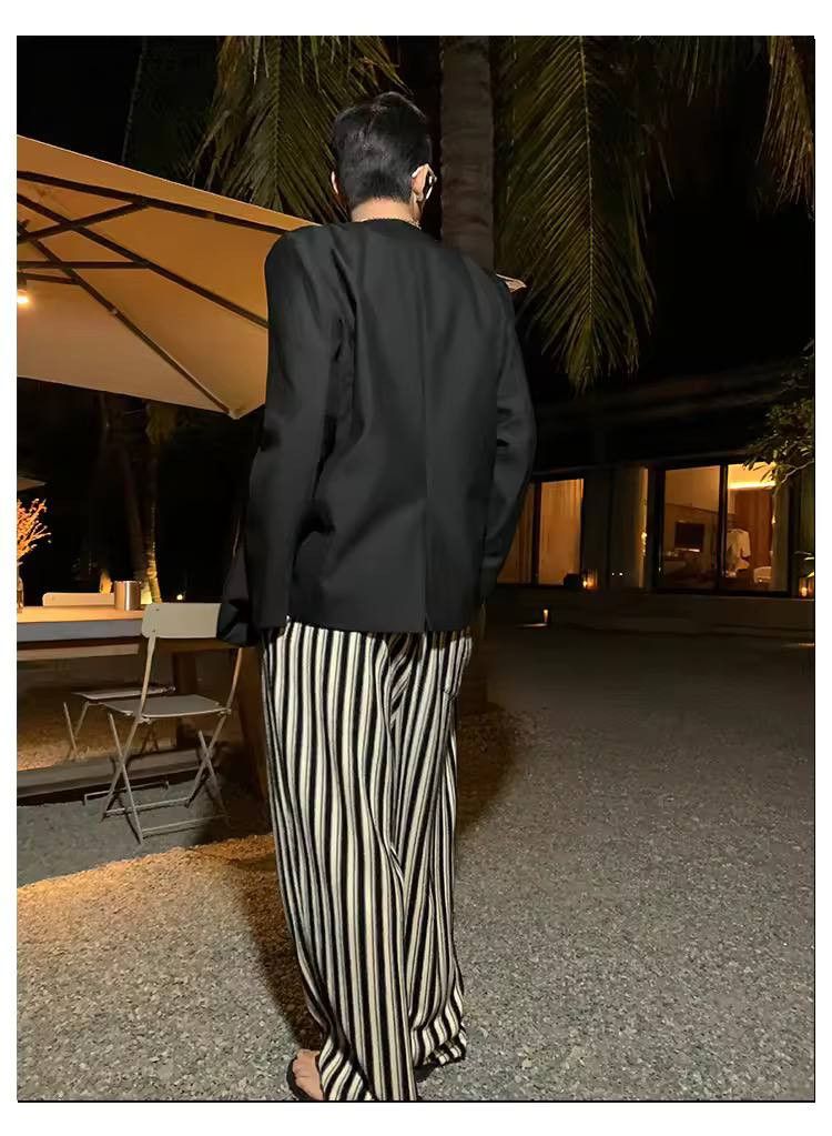 Japanese Brand × Vintage Comfortable casual pants with stripes Size US 34 / EU 50 - 6 Thumbnail
