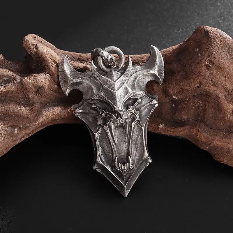 Jewelry Retro Domineering Wolf Head Sword Pendant Necklace Size ONE SIZE - 3 Thumbnail