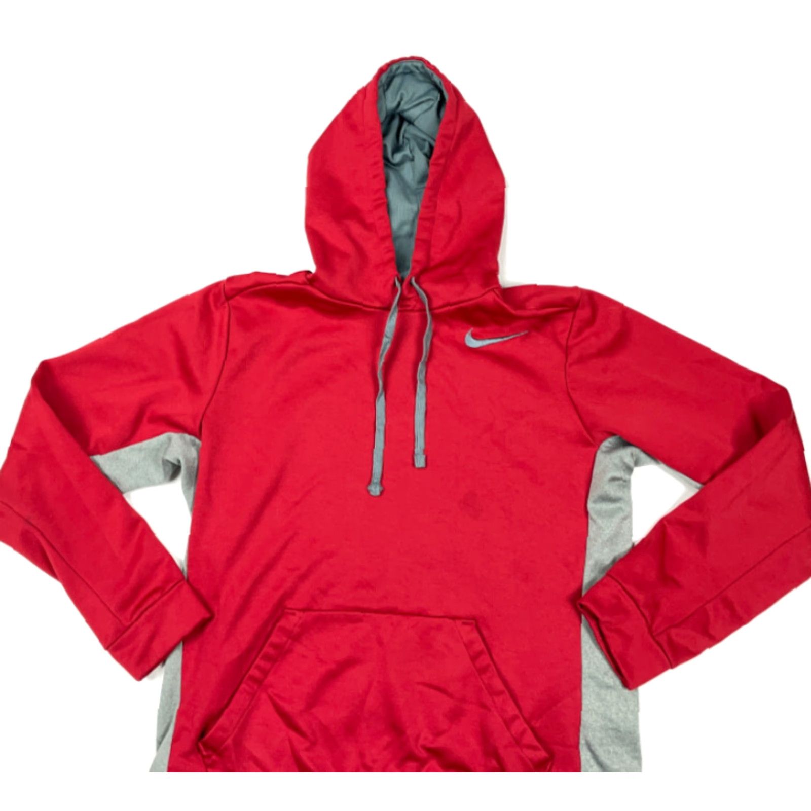 Nike Nike Therma-Fit Pullover Hoodie Sweatshirt Men Adult Medium Pouch Pocket Red Gray Logo Size US M / EU 48-50 / 2 - 3 Thumbnail