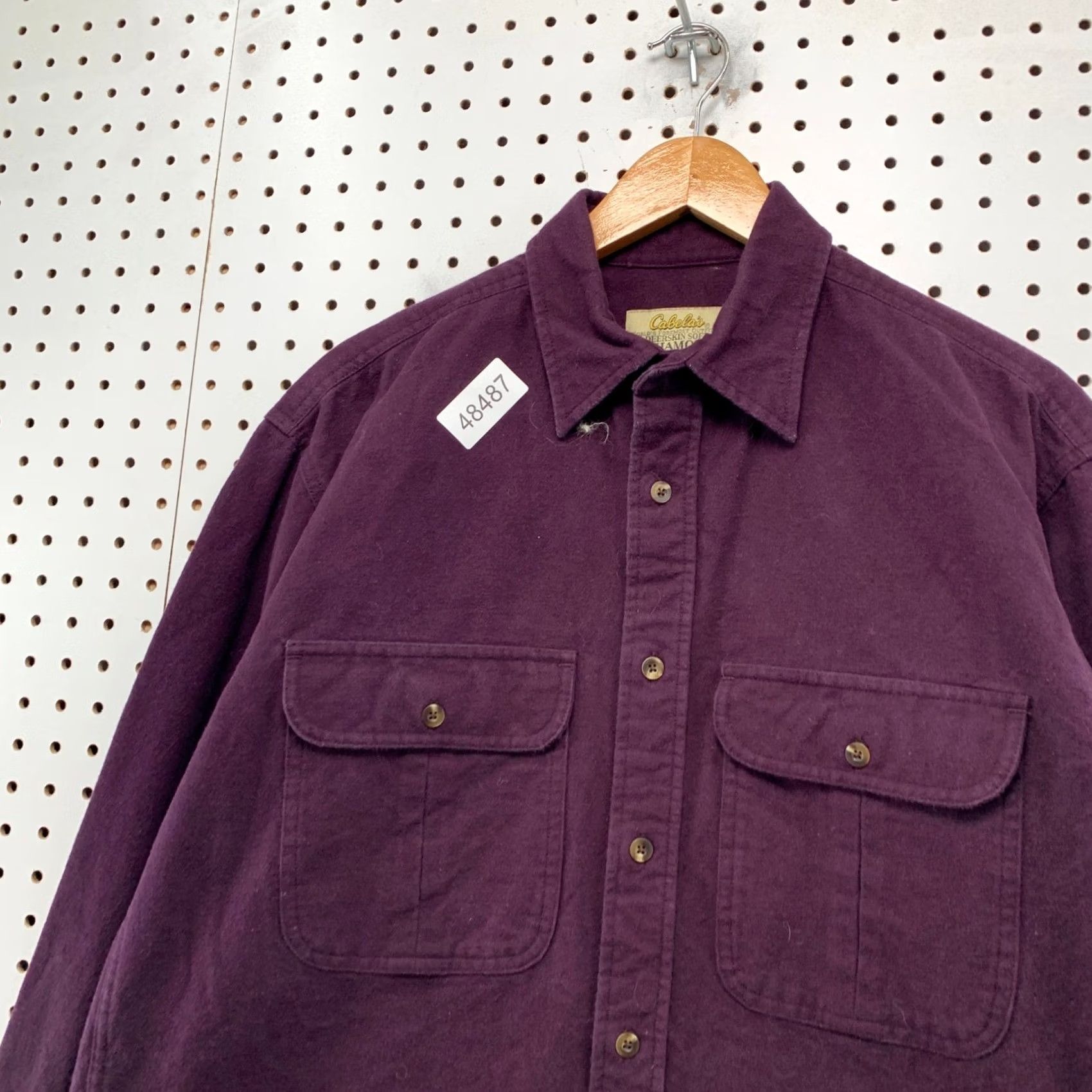 Vintage VINTAGE Cabelas Shirt Men Medium Purple 90s Heavyweight Cotton Button Up Size US M / EU 48-50 / 2 - 6 Thumbnail