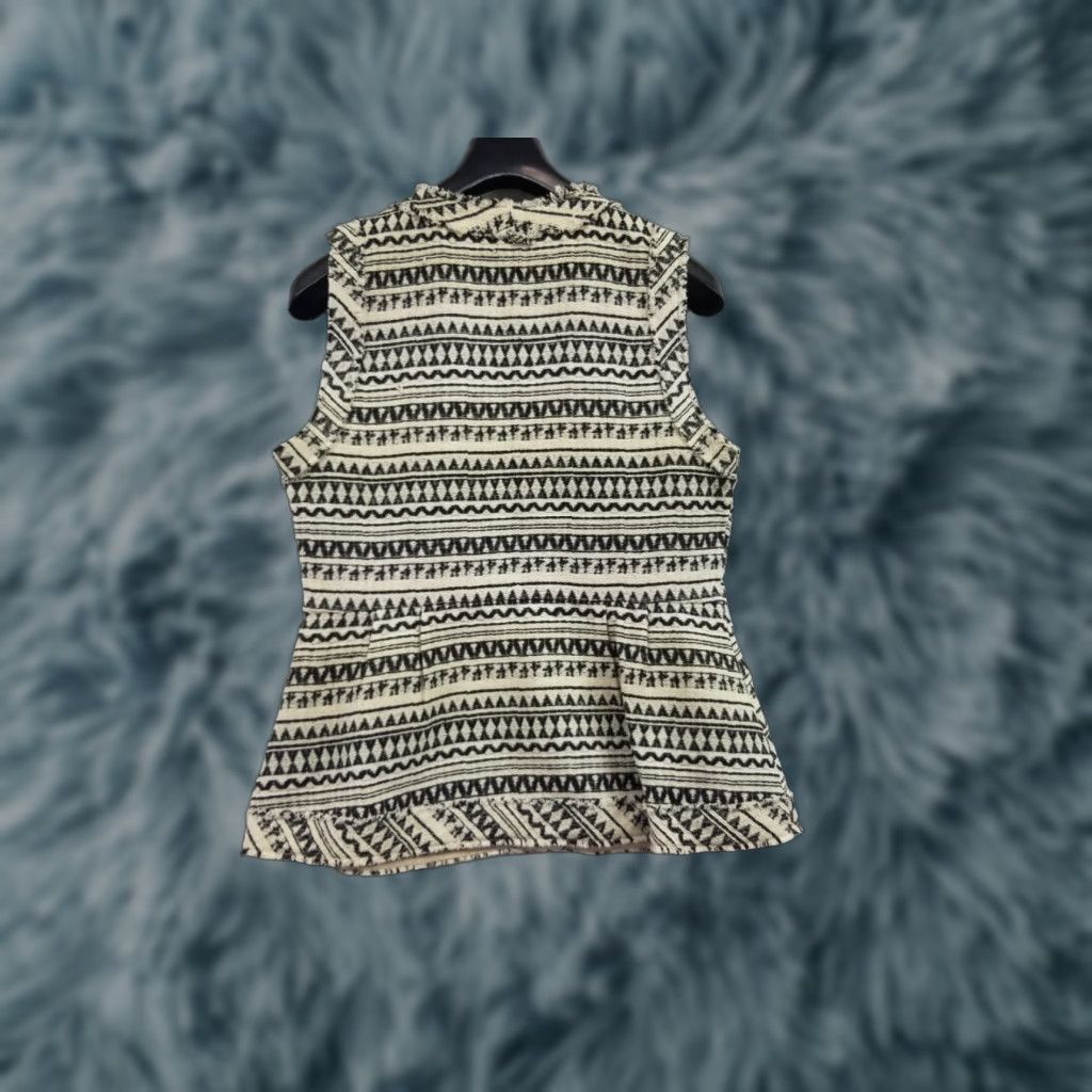 Banana Republic Banana Republic Shirt V-Neck Sleeveless Heavyweight Multicolor Knit Cotton Polyester Viscose XL Womens Pullover Size 14 Regular (No N/A) Size XL / US 12-14 / IT 48-50 - 1 Thumbnail