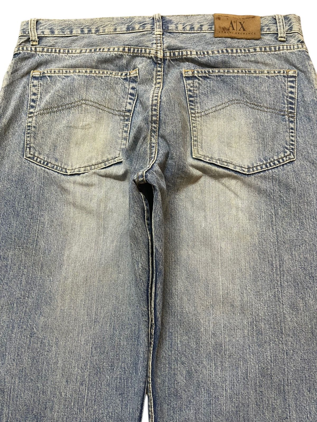 Armani Exchange Vintage Armani Exchange Faded Wash Distress Baggy Jeans Size US 36 / EU 52 - 5 Thumbnail