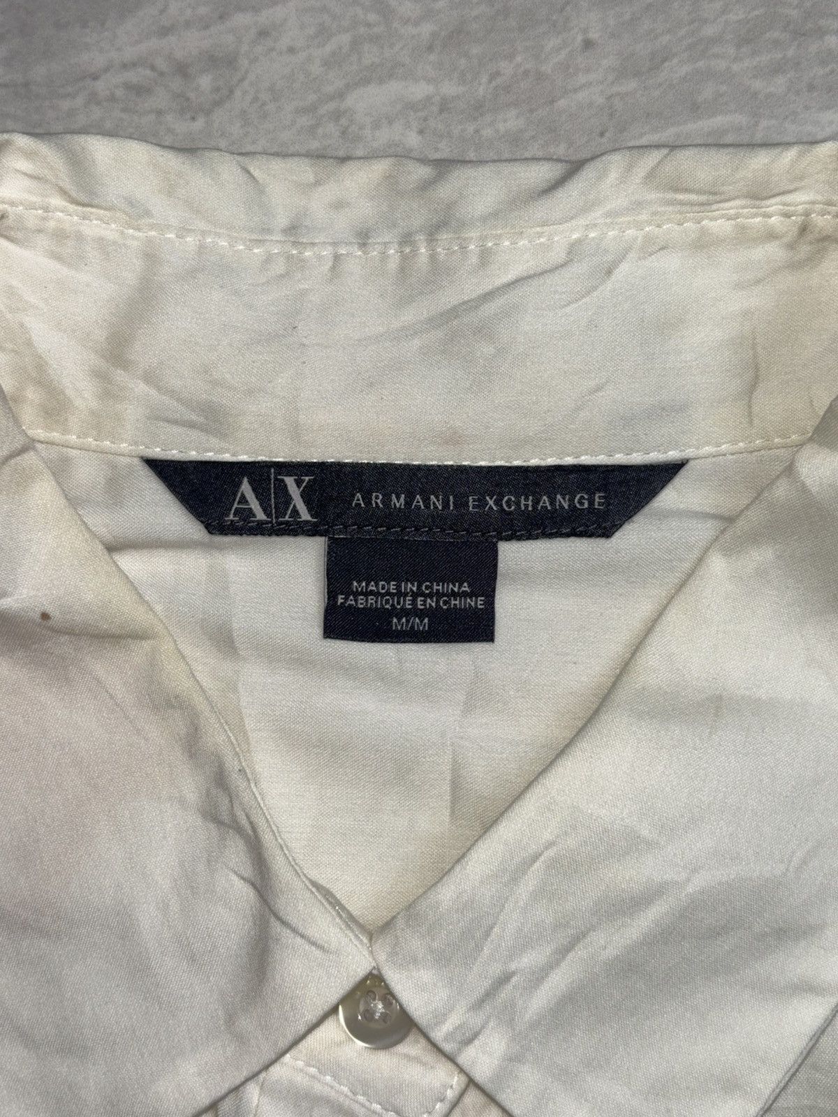 Armani Exchange ARMANI EXCHANGE White Shirt Size US XS / EU 42 / 0 - 6 Thumbnail