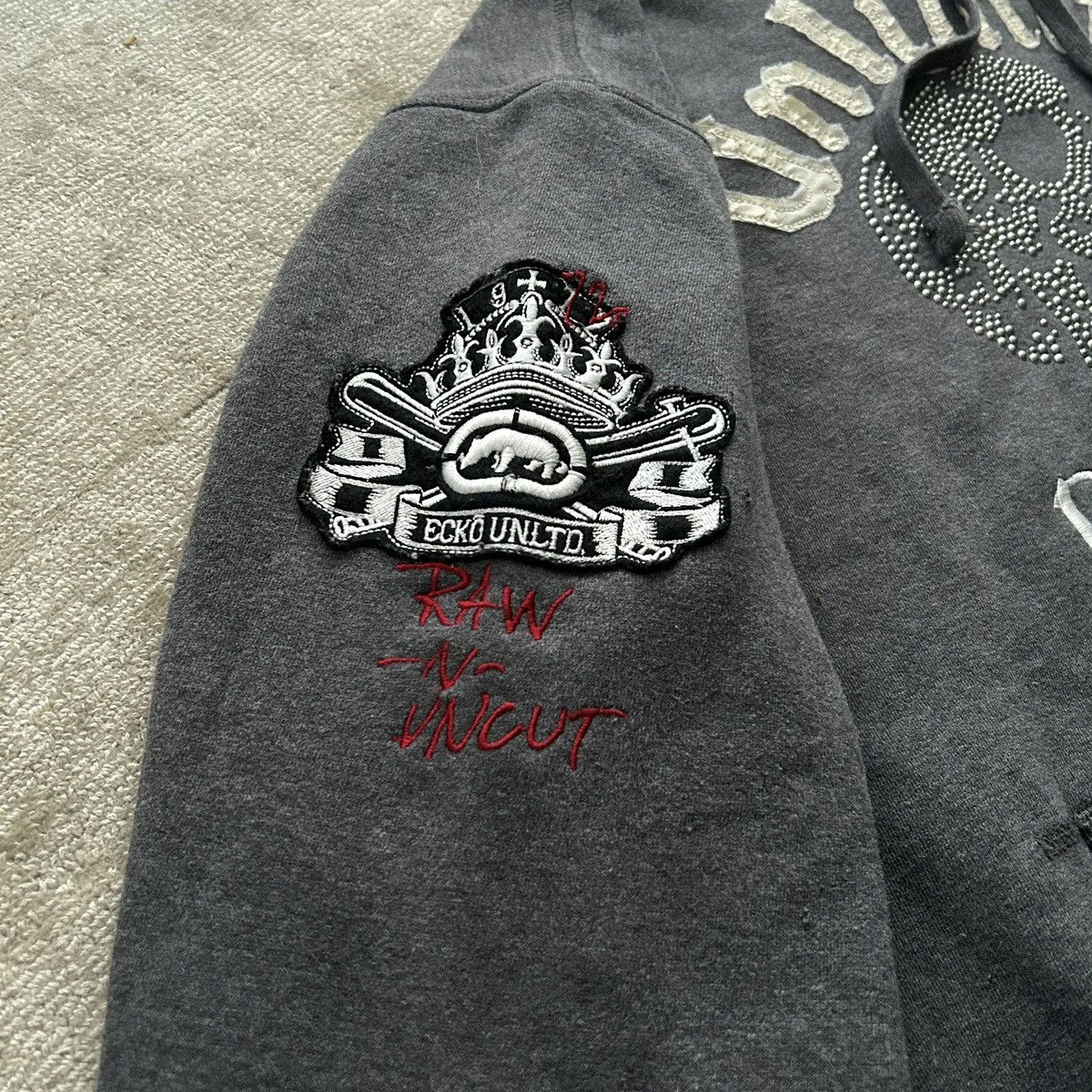 Ecko Unltd. Rare Ecko Unltd Rawthentic Rhinestone Hoodie Size US M / EU 48-50 / 2 - 5 Thumbnail