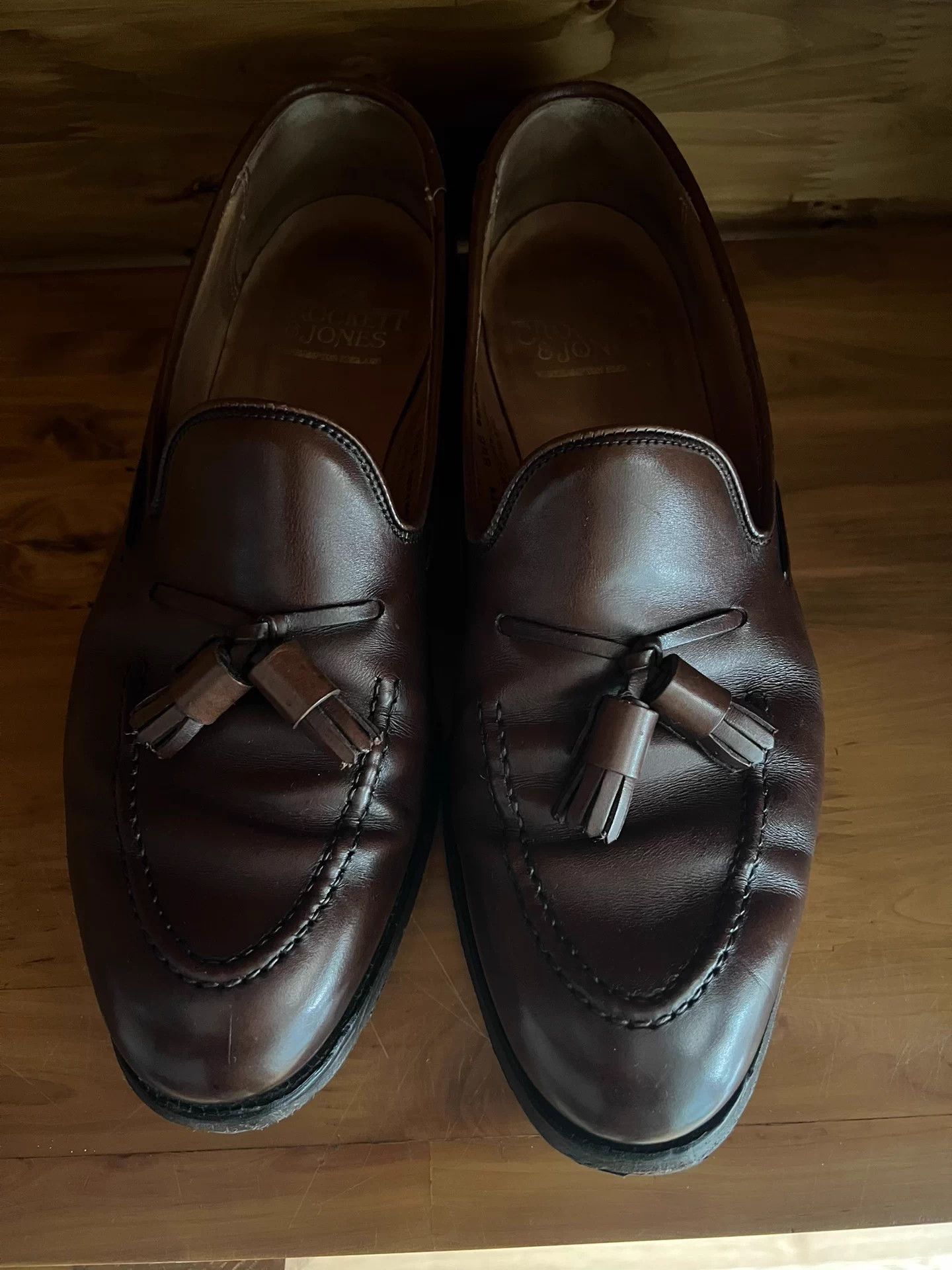 Crockett & Jones CROCKETT & JONES UK Made Leather Loafers Dark Brown 8.5E Size US 8.5 / EU 41-42 - 9 Thumbnail