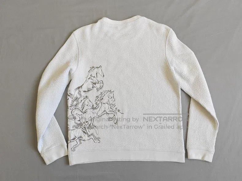 Hermes Hermes Polo shirt sweatshirt, white, galloping horses, hor Size US L / EU 52-54 / 3 - 6 Thumbnail