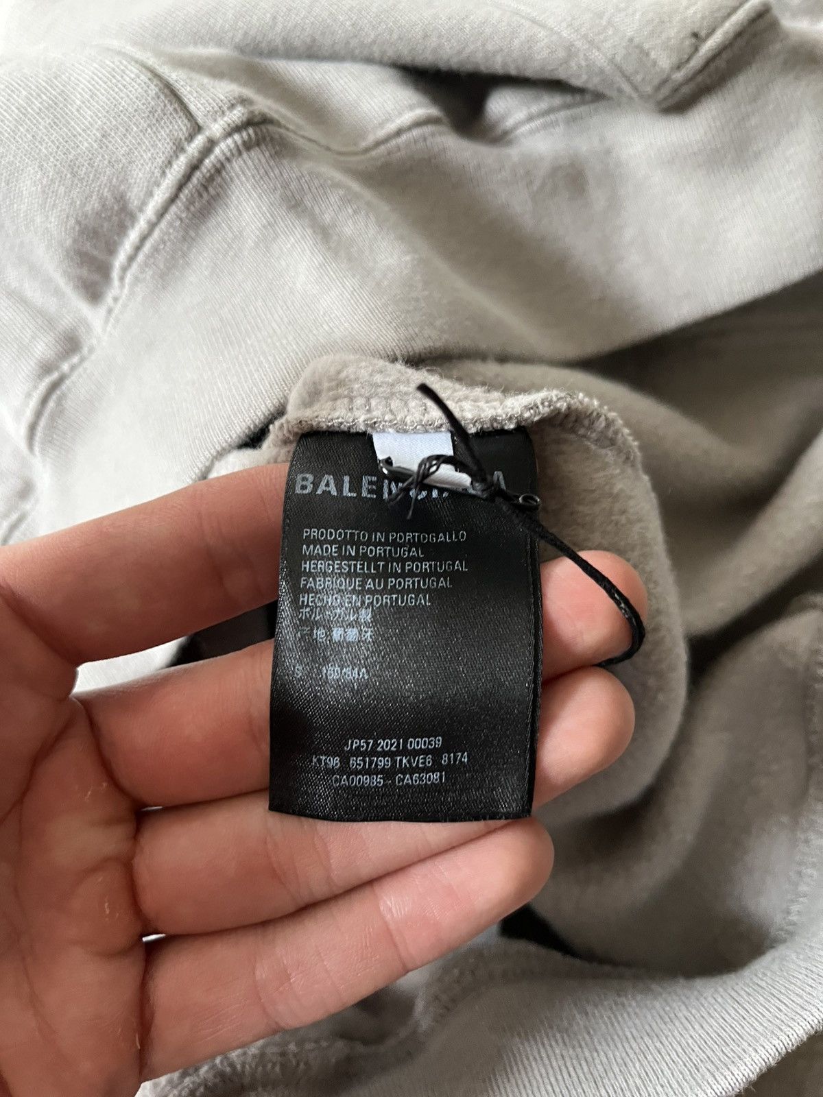 Balenciaga Balenciaga barcode print hoodie gray Size US S / EU 44-46 / 1 - 12 Thumbnail