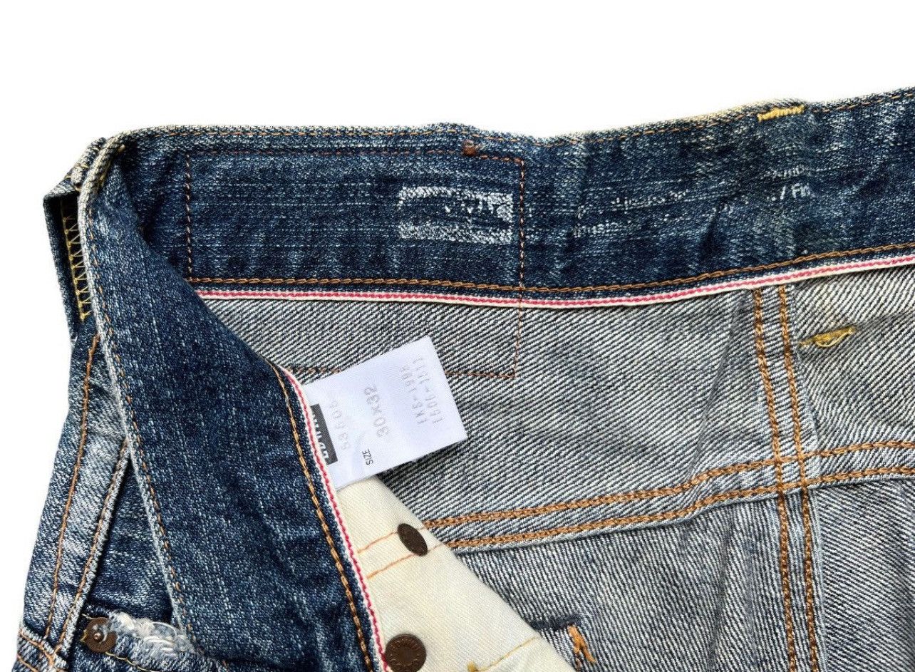 Edwin Vintage Edwin 505 Selvedge Distressed Denim Jeans 30x32 Size US 30 / EU 46 - 14 Thumbnail