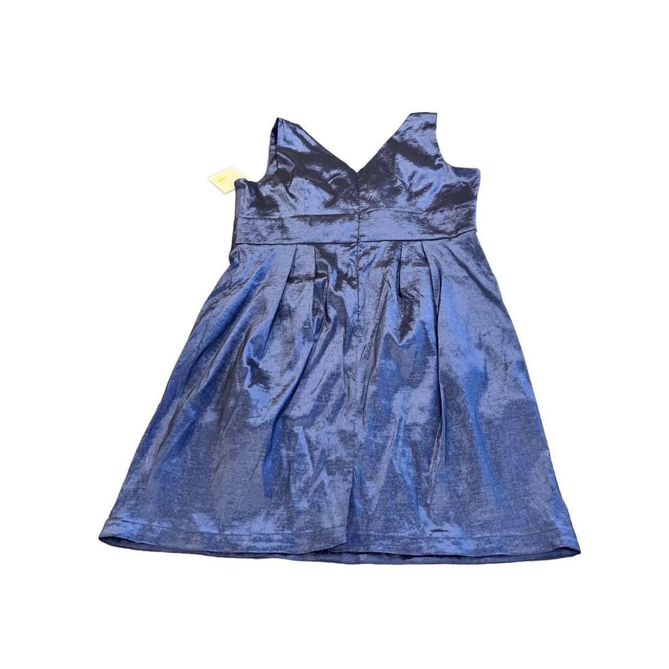 Calvin Klein Calvin Klein Women's Grey Taffeta Empire Waist Pleated Dress Size L / US 10 / IT 46 - 2 Thumbnail