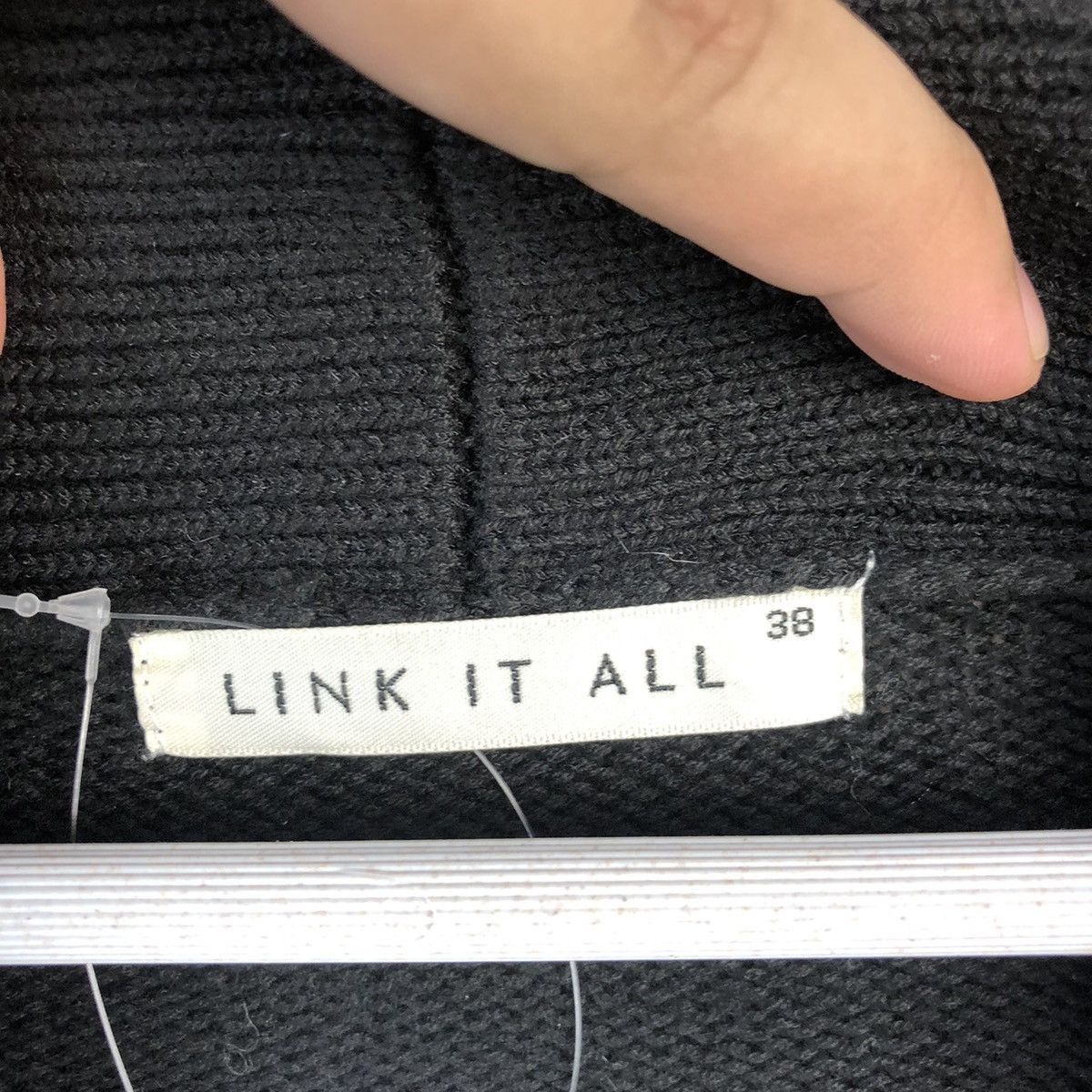 Japanese Brand Link It All Black Cardigan Knitwear crop top #A1467 Size XS / US 0-2 / IT 36-38 - 8 Thumbnail