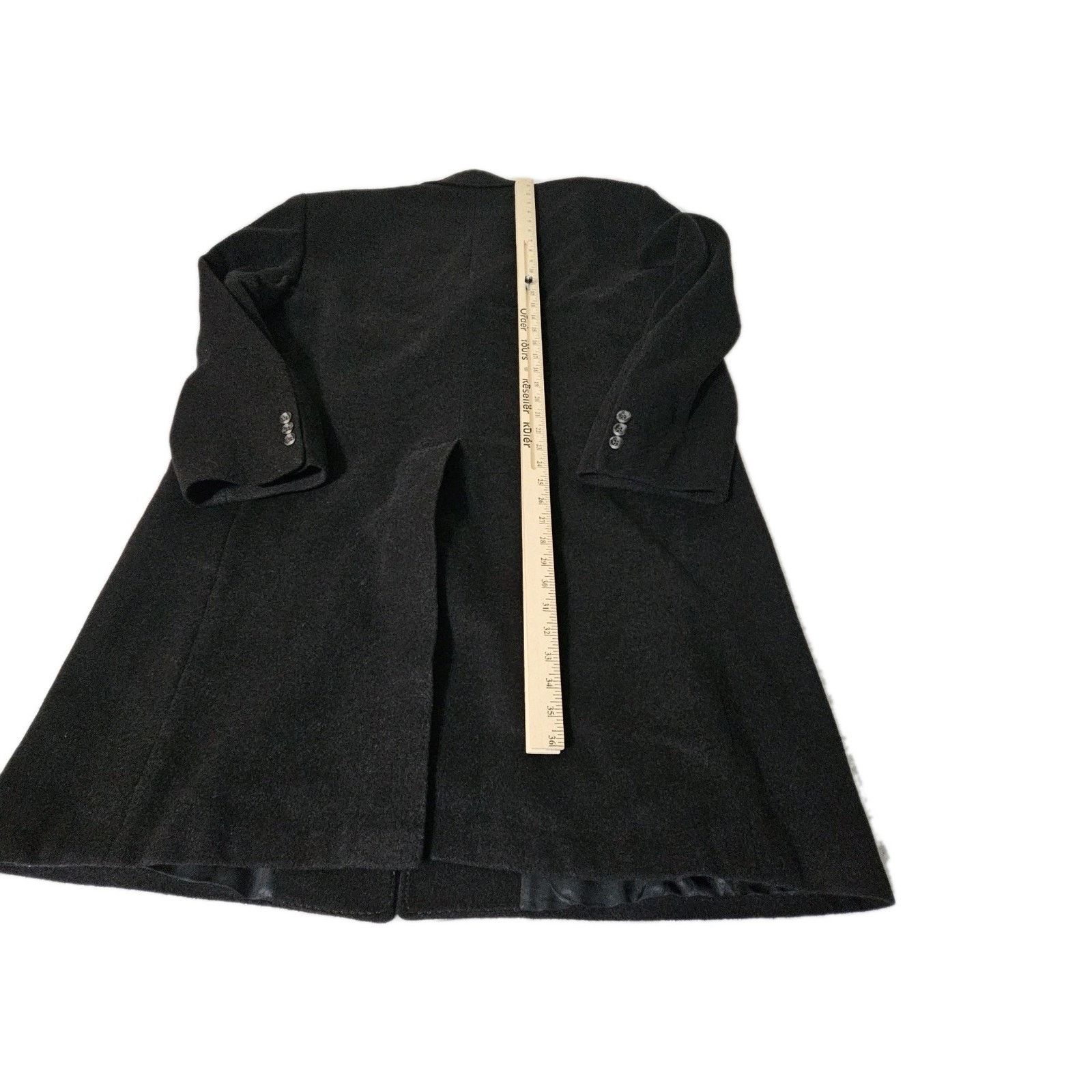 Di Bianco di Silver ITALY 50 Men's Cashmere Coat Topcoat Black 41L Size US M / EU 48-50 / 2 - 10 Thumbnail