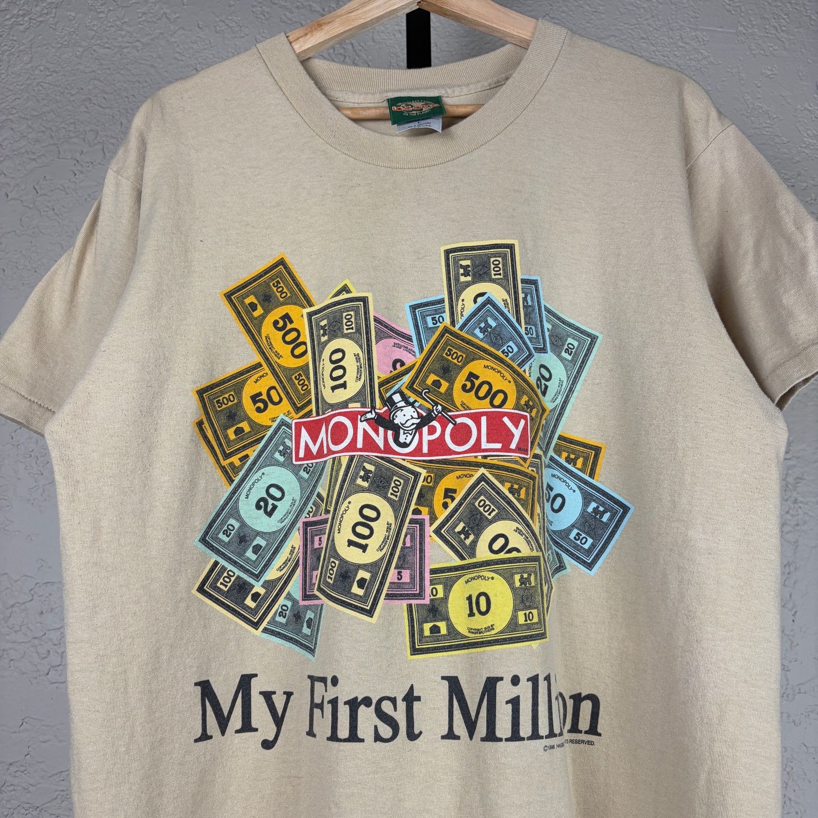 Other Vintage Monopoly Hasbro Toys 90s First Million Large Tee Size US L / EU 52-54 / 3 - 2 Thumbnail