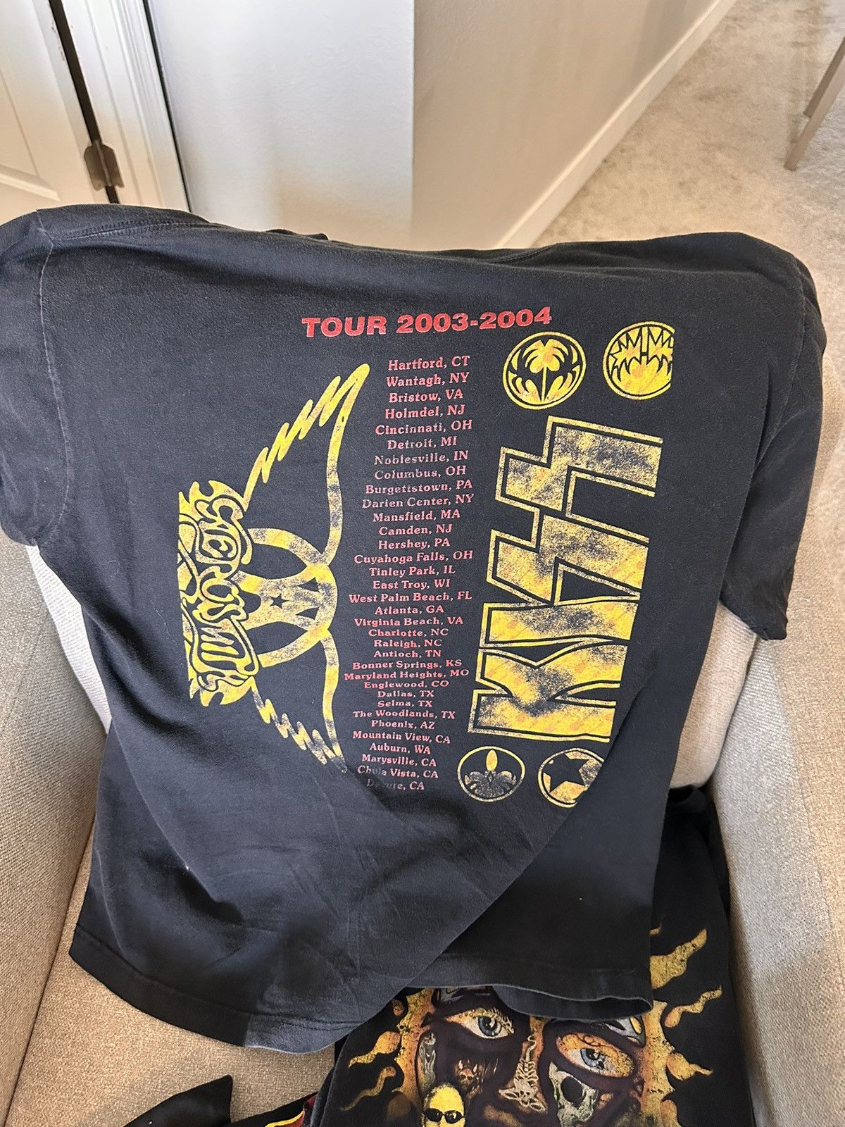 Kiss Aerosmith Tour2003-2004 Tシャツy2k