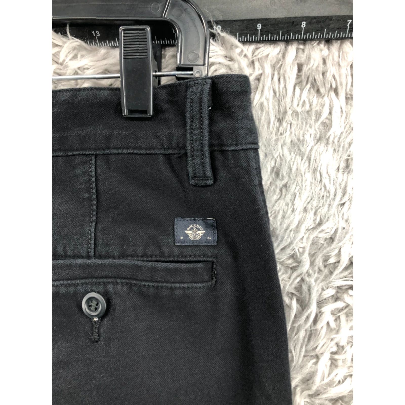 Dockers DOCKERS Signature Khaki Straight Pants Mens Regular 33 Black 5-Pocket Knit Stretch City Size US 33 - 6 Thumbnail