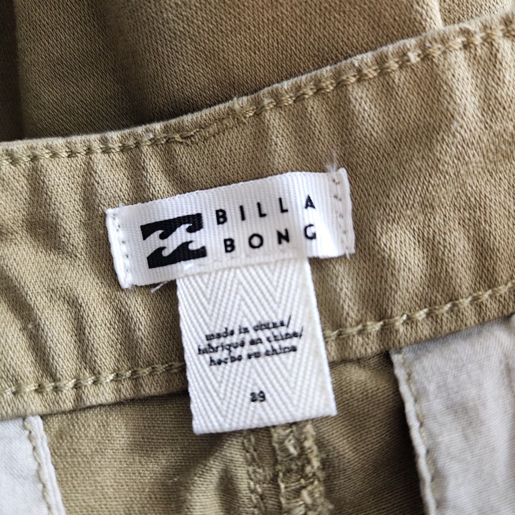 Billabong Billabong Womens Cargo Pants Sz 29 Khaki High Rise Cotton Regular Inseam 28.5” Brown Girl Womens Size 29" - 7 Thumbnail