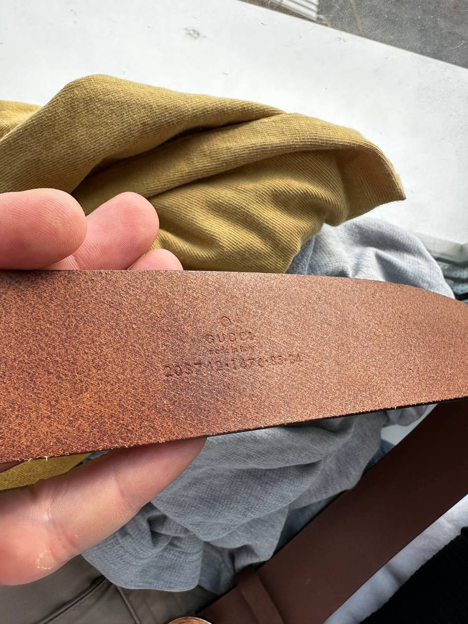 Gucci Gucci G logo leather belt vintage Size ONE SIZE - 3 Thumbnail