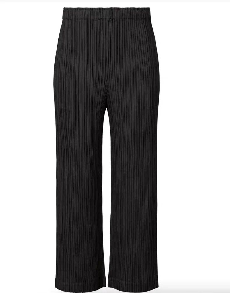 Issey Miyake Issey Miyake size:4 Black pleated pants Size 29" - 1 Thumbnail