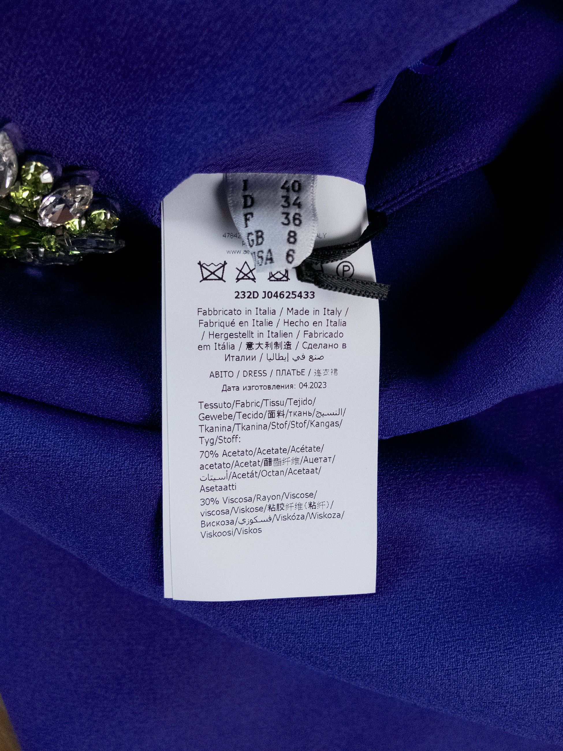 Moschino MOSCHINO Couture purple plunging neckline mini dress 40 Size M / US 6-8 / IT 42-44 - 6 Thumbnail