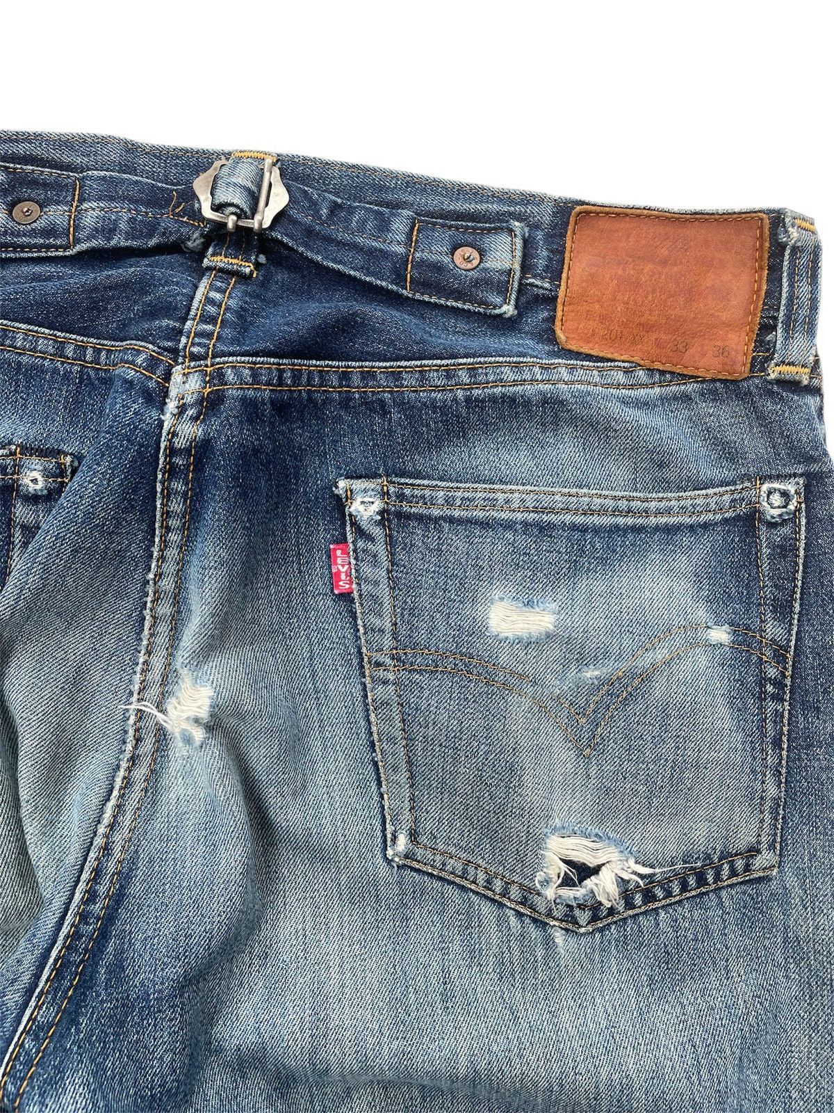 Levi's Rare Levi’s Vintage Clothing (LVC) 201XX Cinch-Back Jeans Size US 31 - 13 Thumbnail