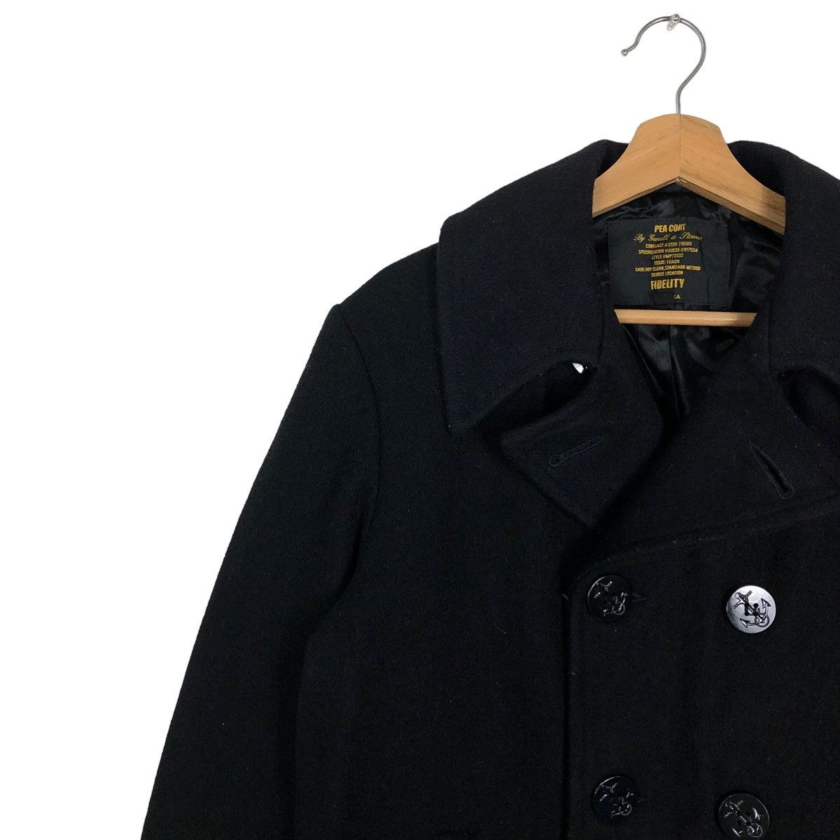 Vintage 🔥90’s DOUBLE BREAST PEA JACKET FIDELITY USA Size US XL / EU 56 / 4 - 7 Thumbnail