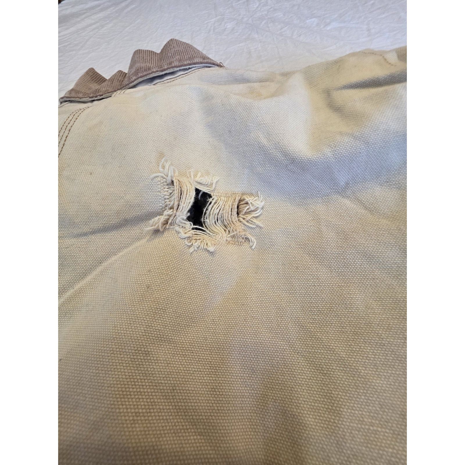 vintage Carhartt blanket-lined duck canvas chore coat