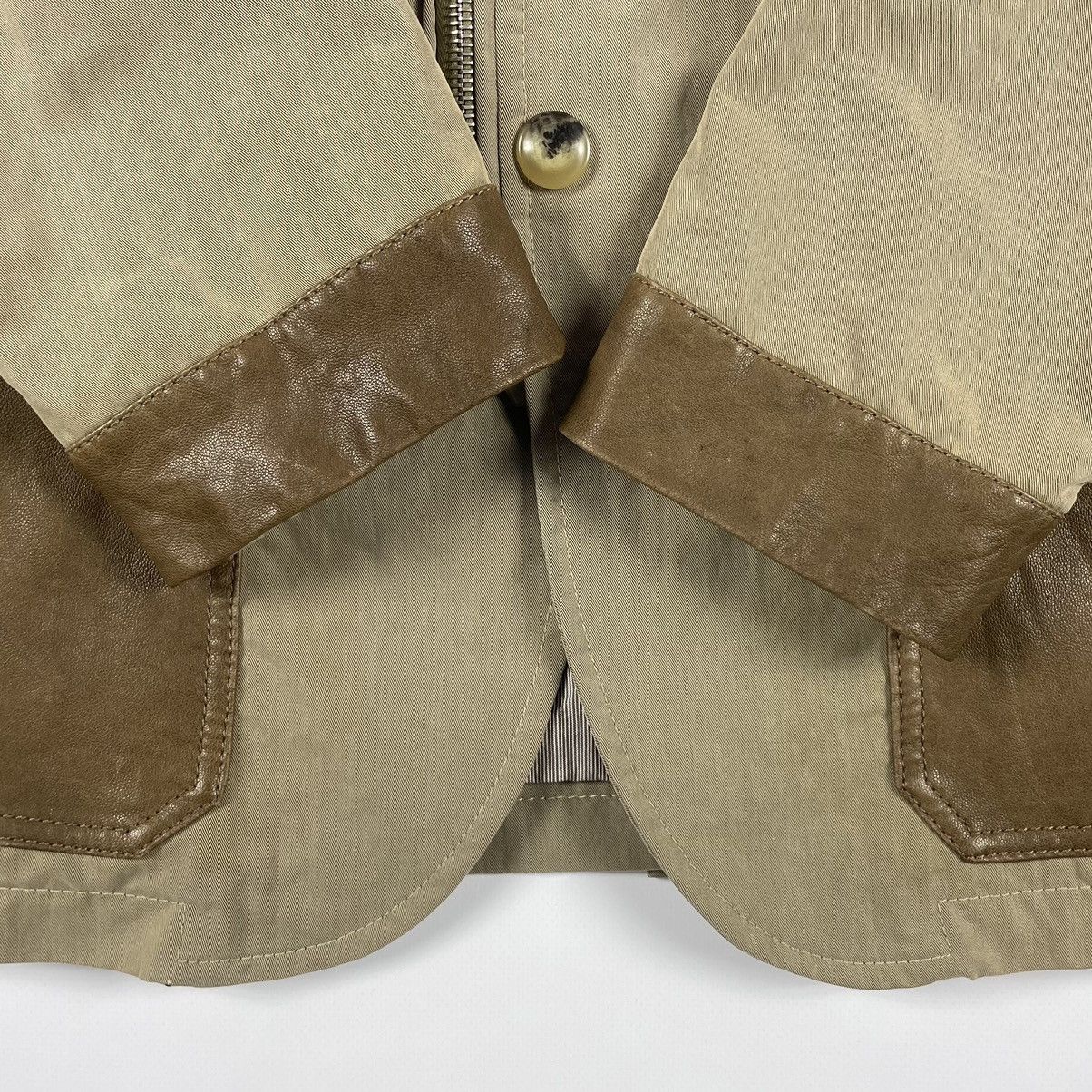 Etro ETRO Archives Zip Button Leather Cotton Beige/Brown Jacket Size US M / EU 48-50 / 2 - 6 Thumbnail