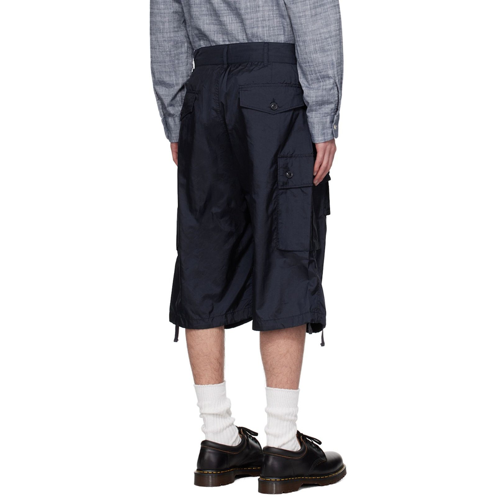 Engineered Garments ENGINEERED GARMENTS Navy Drawstring Cargo Shorts Size US 32 / EU 48 - 3 Thumbnail