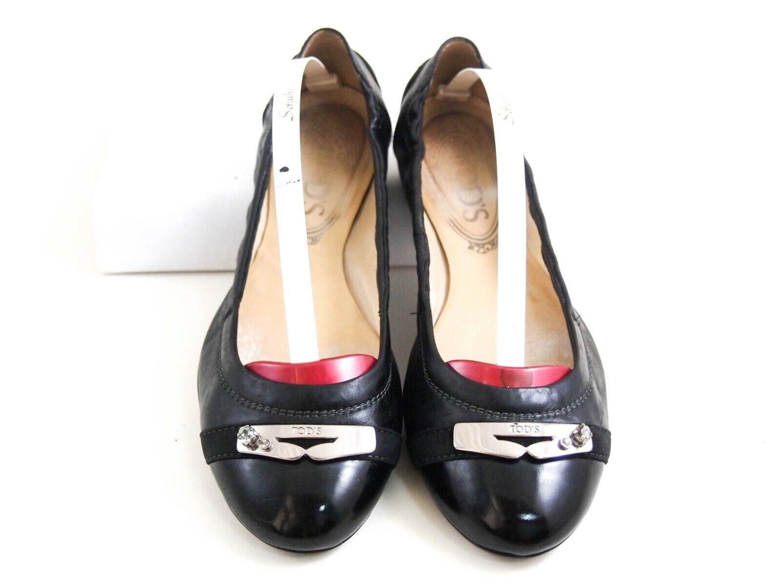 Tod's Tods Flats Black Leather Metal Penny Strap EU36 US 6 Size US 6 / IT 36 - 4 Thumbnail