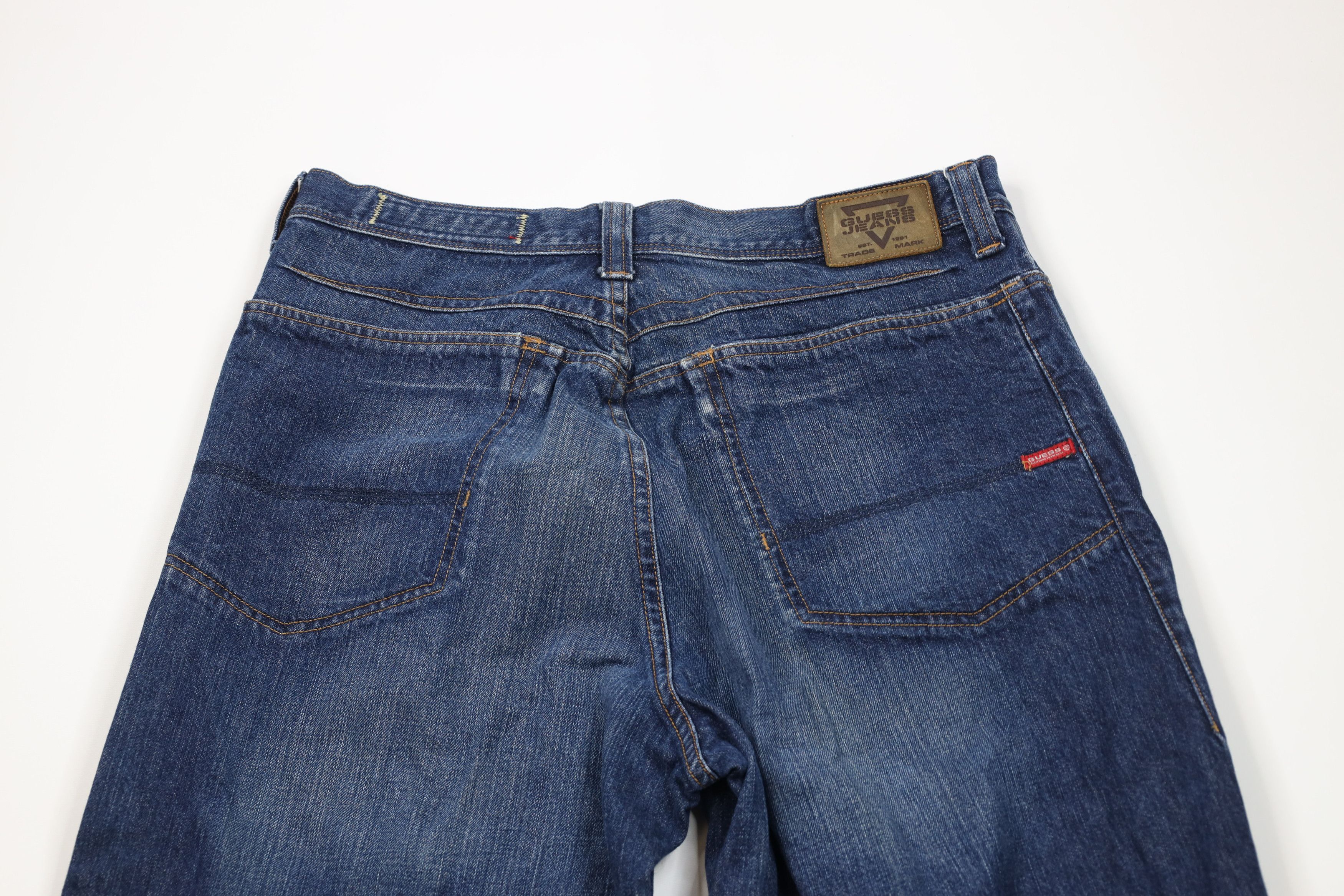 Guess × Vintage Vintage 90s Y2K Guess Baggy Wide Leg Denim Jeans Blue Size US 36 / EU 52 - 12 Thumbnail