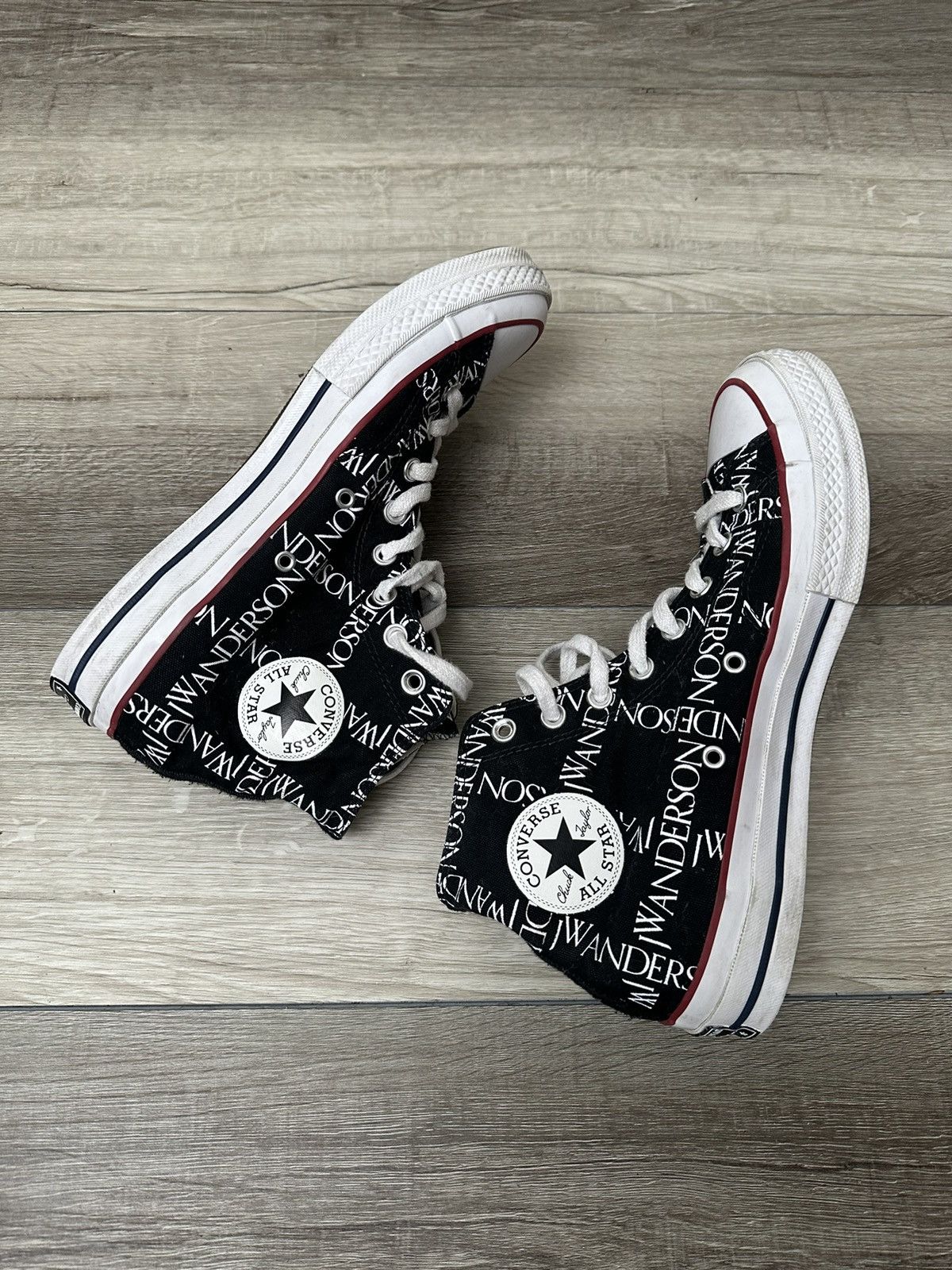 Converse × JW Anderson Converse x J.W. Anderson Black Grid Logo Sneakers Sz. 8.5 Size US 8.5 / EU 41-42 - 4 Thumbnail