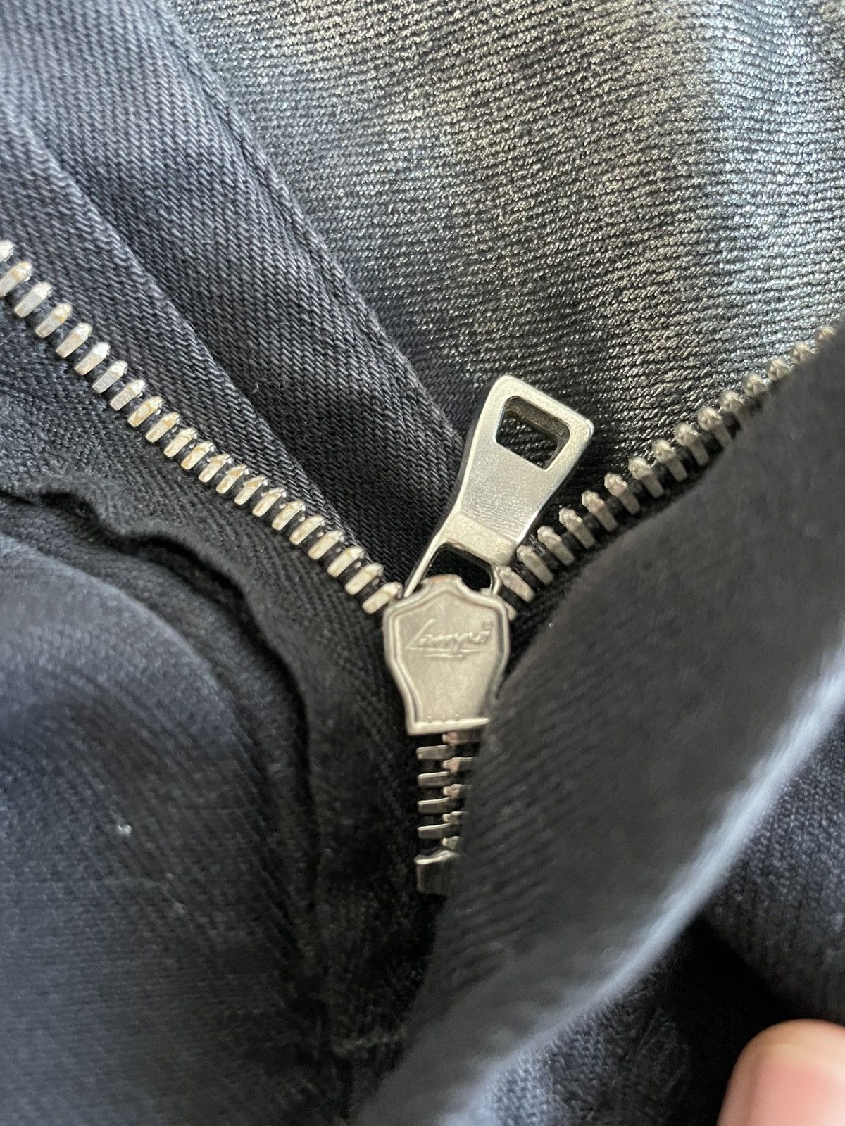 Sold)Balmain decarnin ss11 silver waxed coating jeans