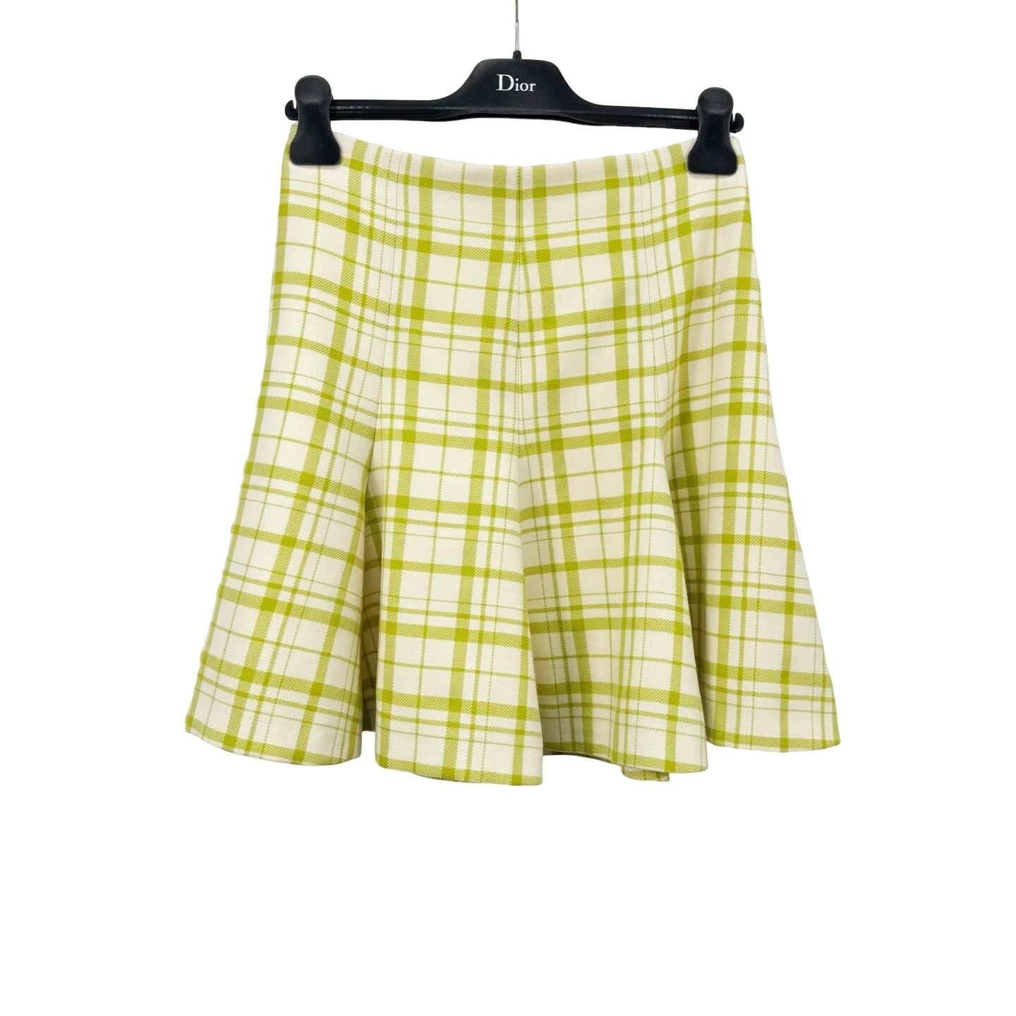 Dior Dior Green Check Wool Mini Skirt FR 38 Size 27" / US 4 / IT 40 - 1 Thumbnail