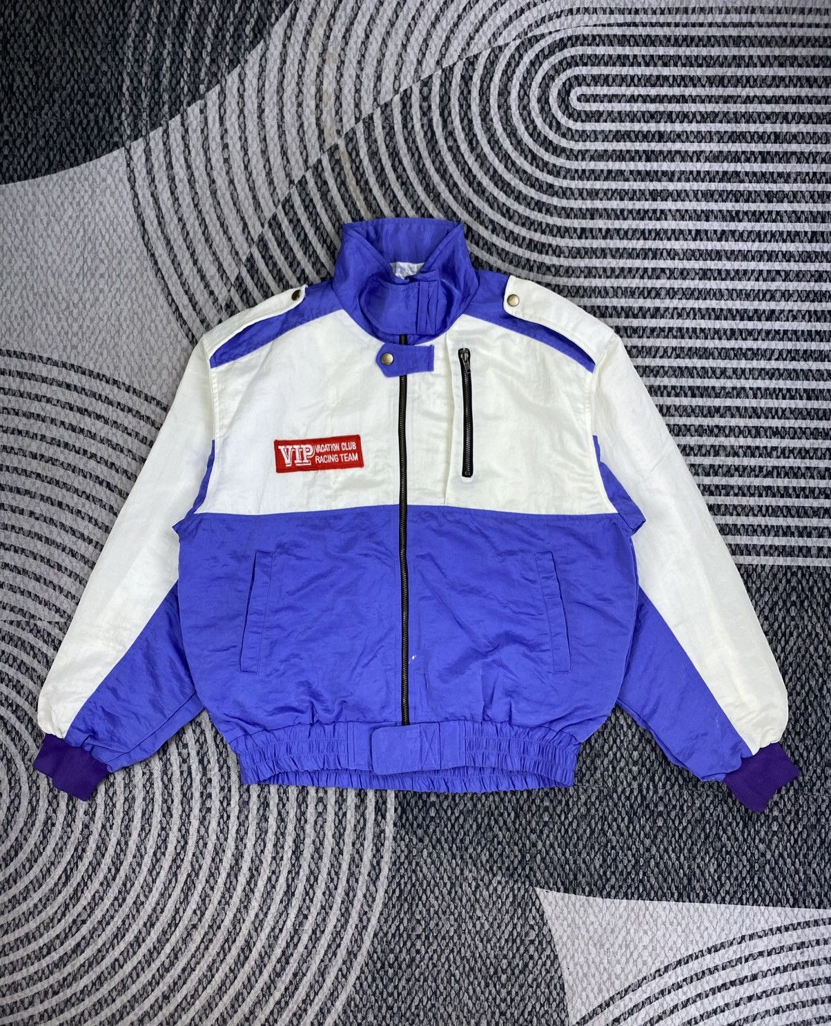 Japanese Brand Vtg VIP Vacation Club Racing Team Block Color Jacket Size US M / EU 48-50 / 2 - 2 Thumbnail