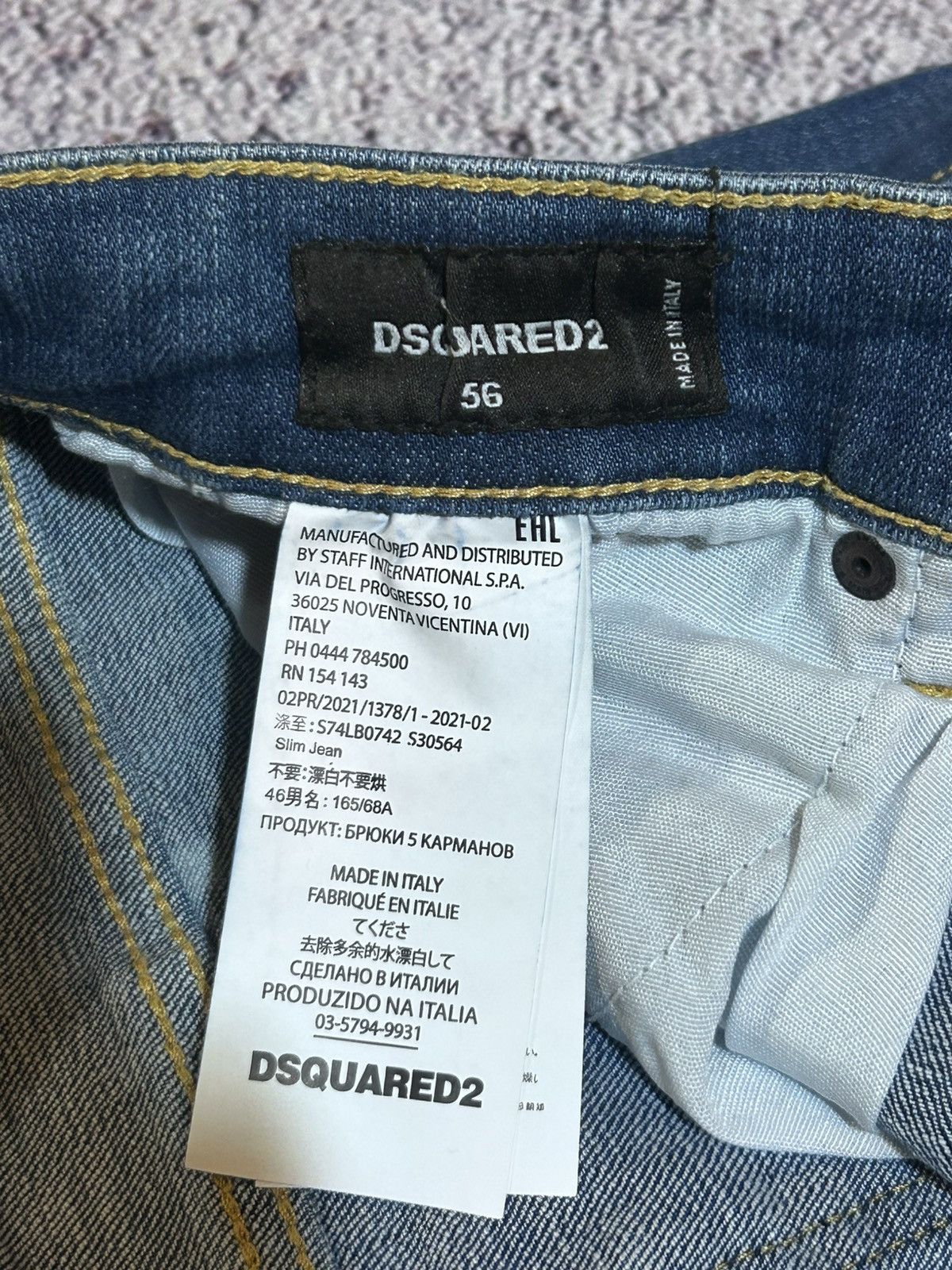 Dsquared2 DSQ2 Dsquared2 Slim Jean “D-6190” Distressed Paint-Splatter Size US 32 / EU 48 - 6 Thumbnail