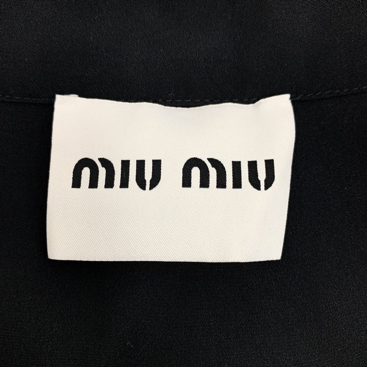 Miu Miu MiuMiu Black Logo Lapel Short Sleeve Pleated Dress K26WX Size S / US 4 / IT 40 - 7 Thumbnail