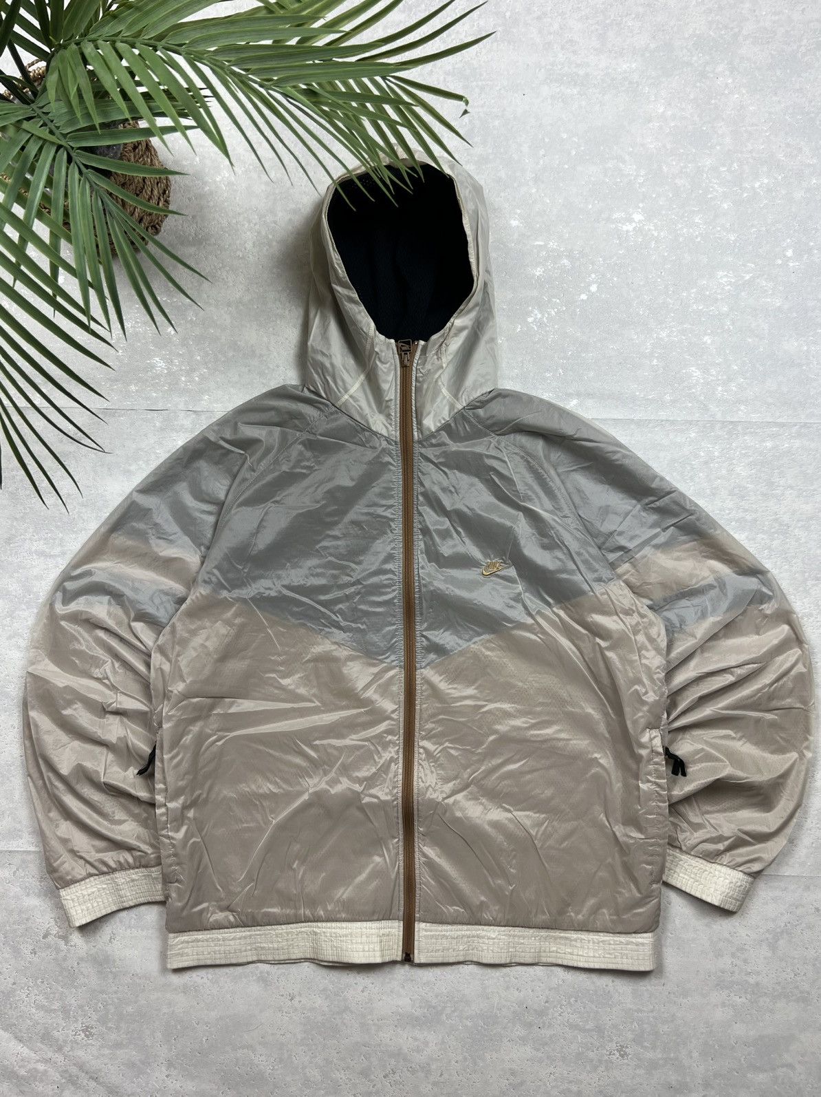 Nike 00s Nike Retro Logo Vintage Y2K Oversized Hooded Jacket Size US XL / EU 56 / 4 - 1 Thumbnail