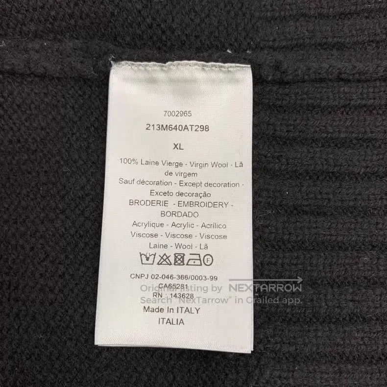 Dior Dior Black logo letter embroidery wool round neck long-sle Size US XL / EU 56 / 4 - 7 Thumbnail