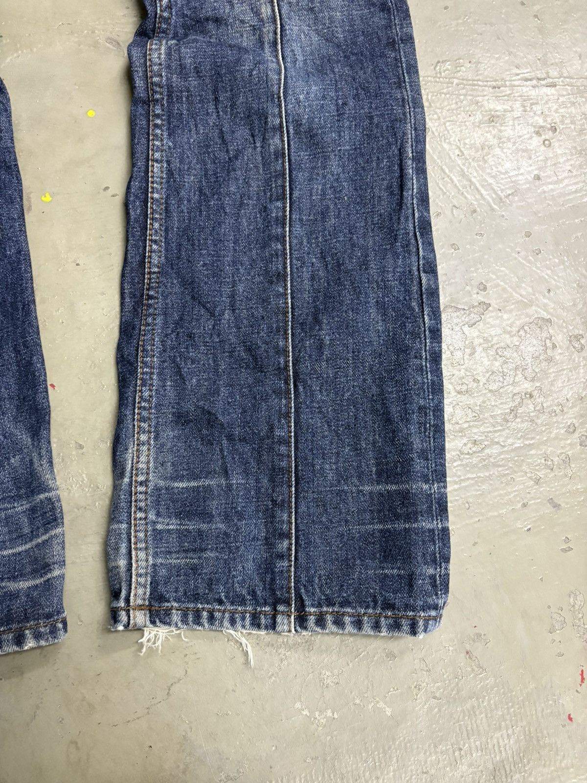 Tornado Mart 🥵Nicole club for men // Distressed Indigo Flared Denim Size US 31 - 11 Thumbnail